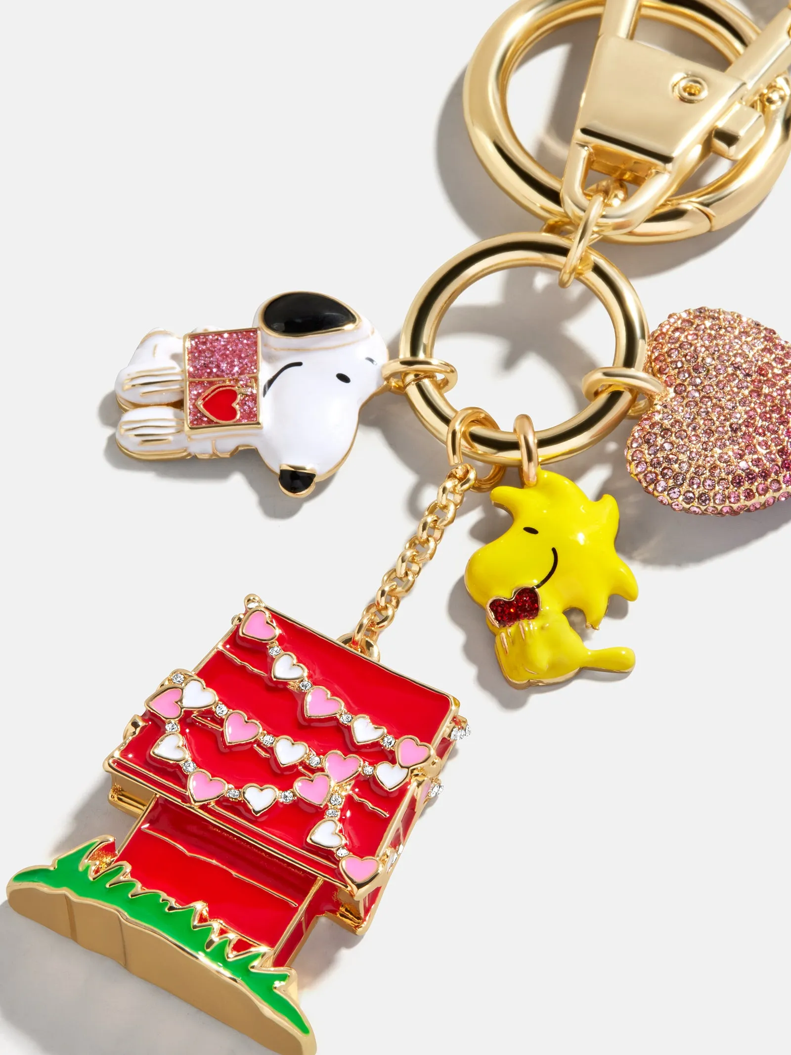 Peanuts Dynamic Duo Valentine’s Day Bag Charm - Gold/Red sold by BaubleBar product image thumbnail 3