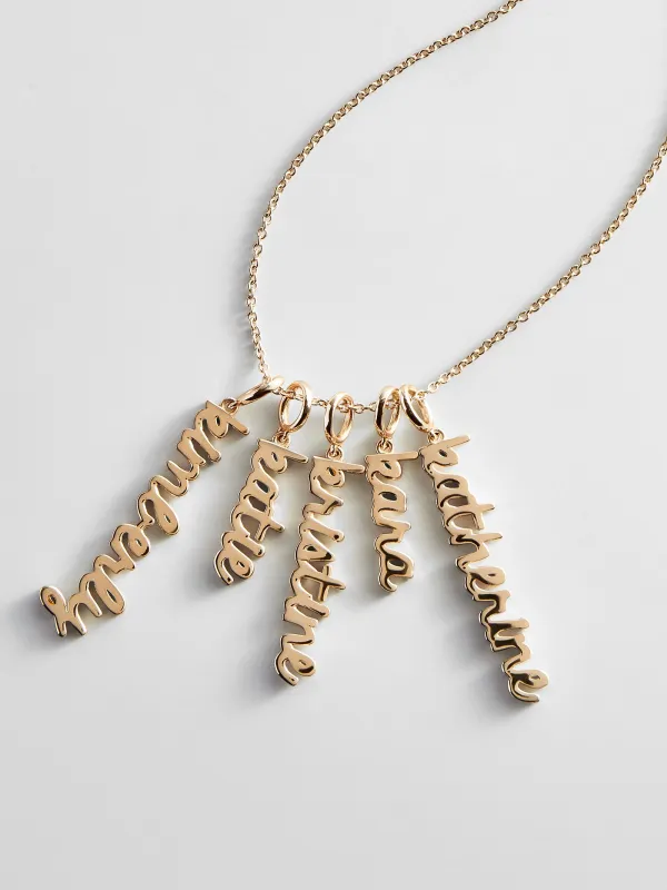 Mini Gold Script Cluster Custom Nameplate Necklace - 1 Name sold by BaubleBar