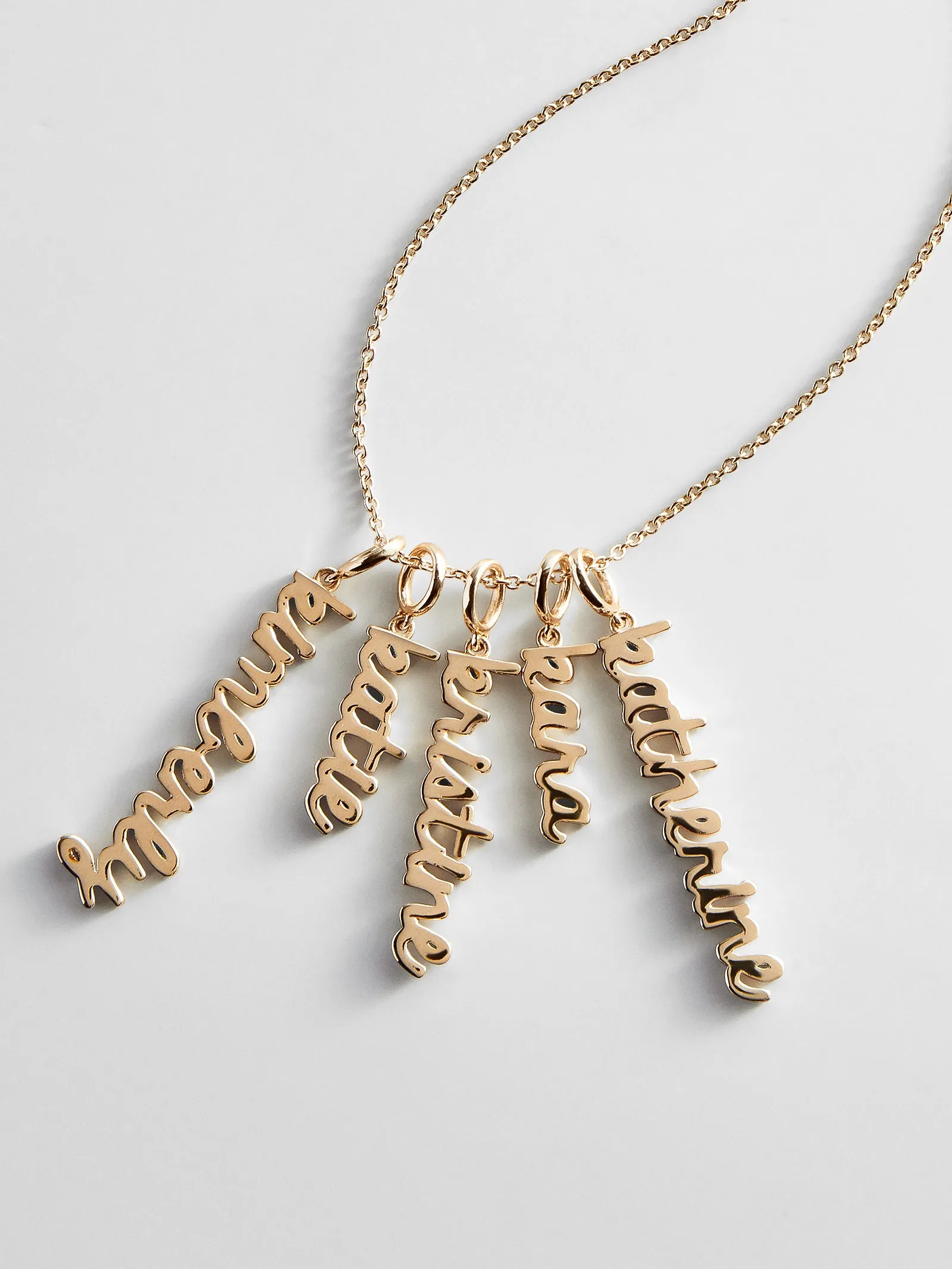 Mini Gold Script Cluster Custom Nameplate Necklace - 1 Name sold by BaubleBar