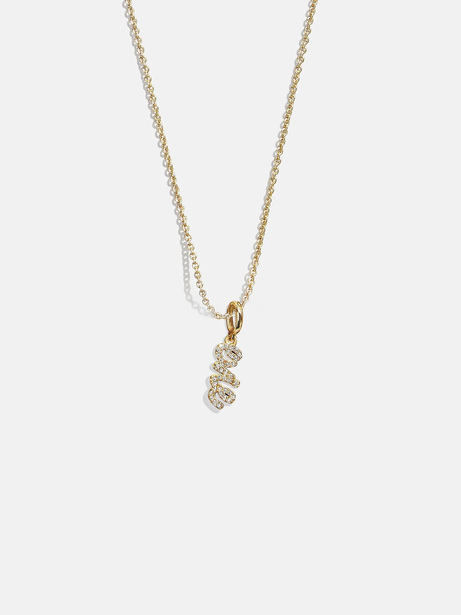 Mini Pavé Script Cluster Custom Nameplate Necklace - 1 Name sold by BaubleBar product image thumbnail 3