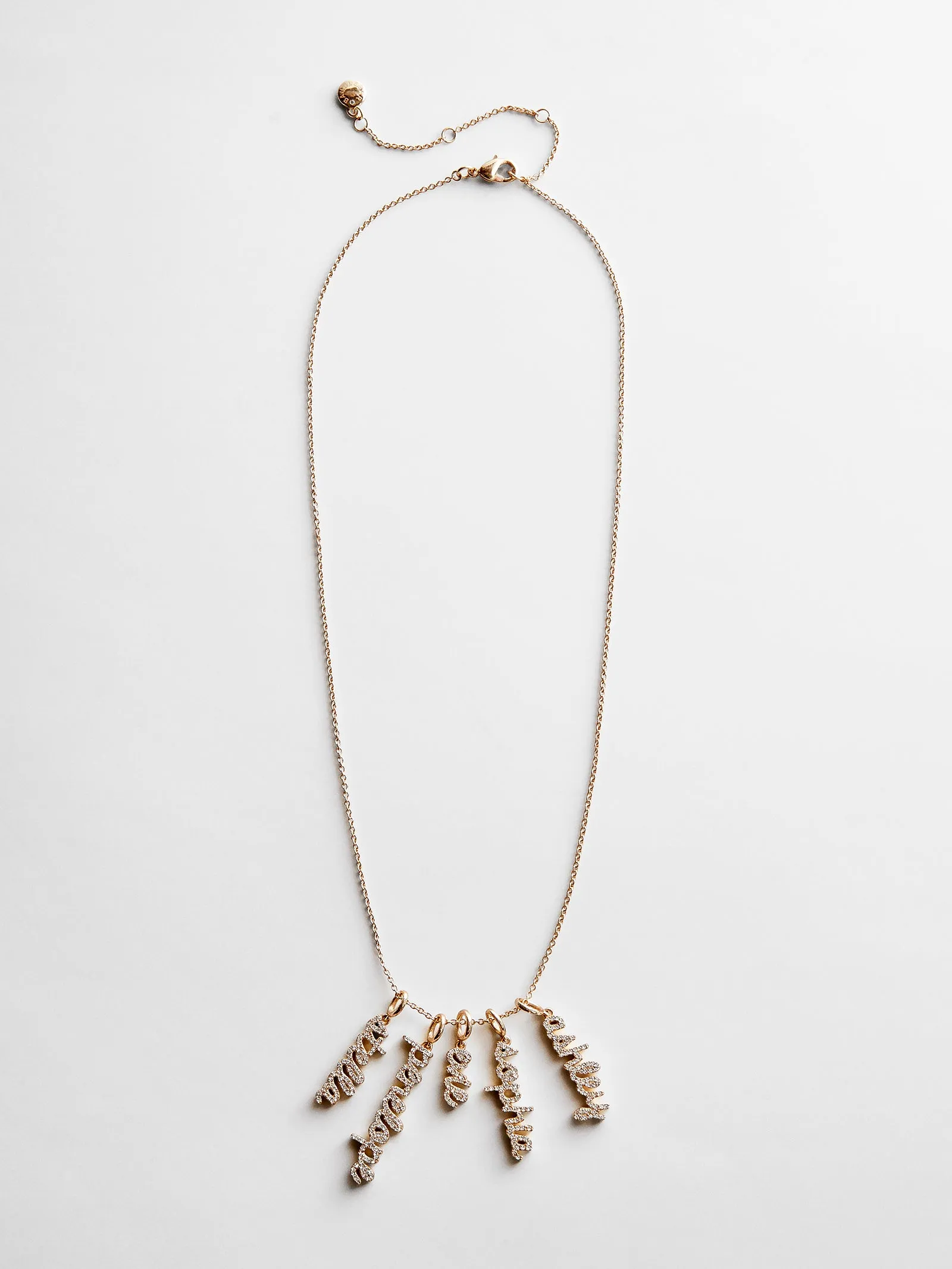 Mini Pavé Script Cluster Custom Nameplate Necklace - 1 Name sold by BaubleBar product image thumbnail 5