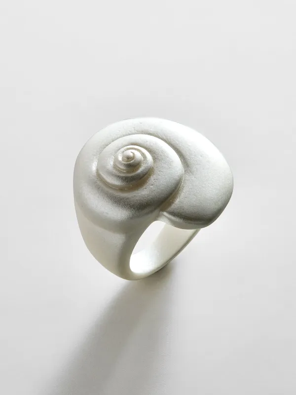 Marina Shell Statement Ring - Pearl made by BaubleBar