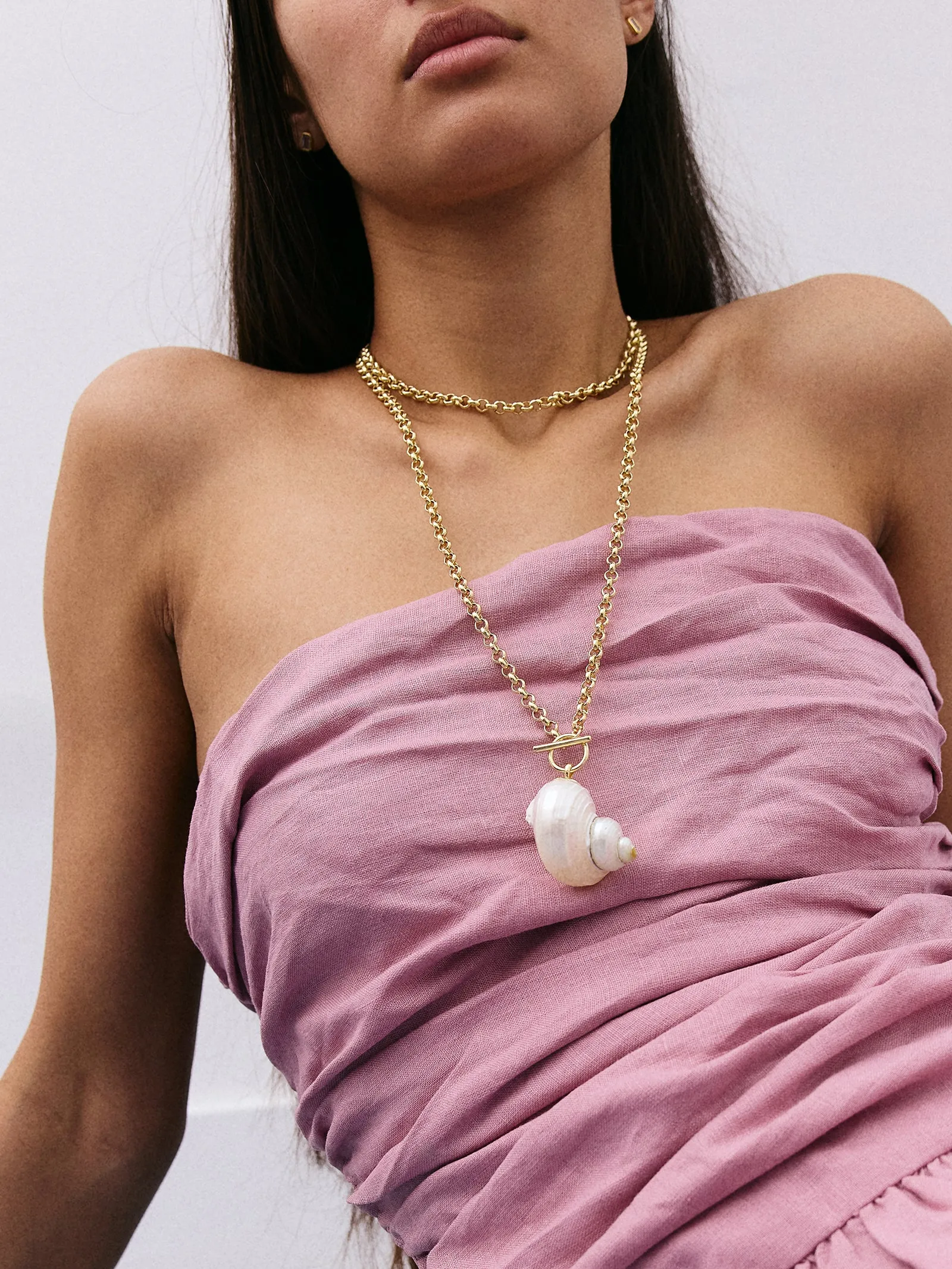 Ophelia Shell Wrap Necklace - Gold/Pearl sold by BaubleBar product image thumbnail 2