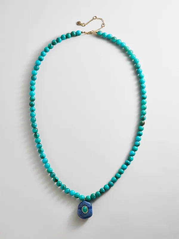 Janelle Semi-Precious Necklace - Turquoise sold by BaubleBar