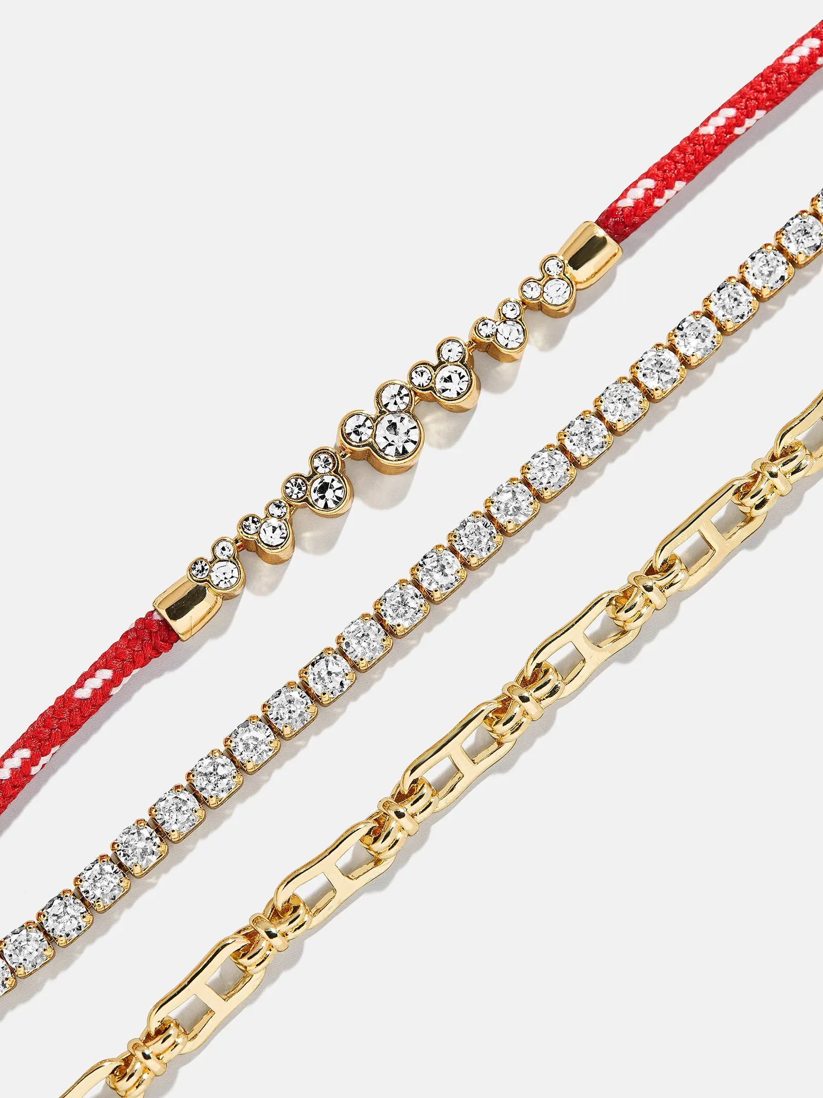 Disney Mickey Mouse Layered Bracelet - Gold/Red sold by BaubleBar product image thumbnail 4