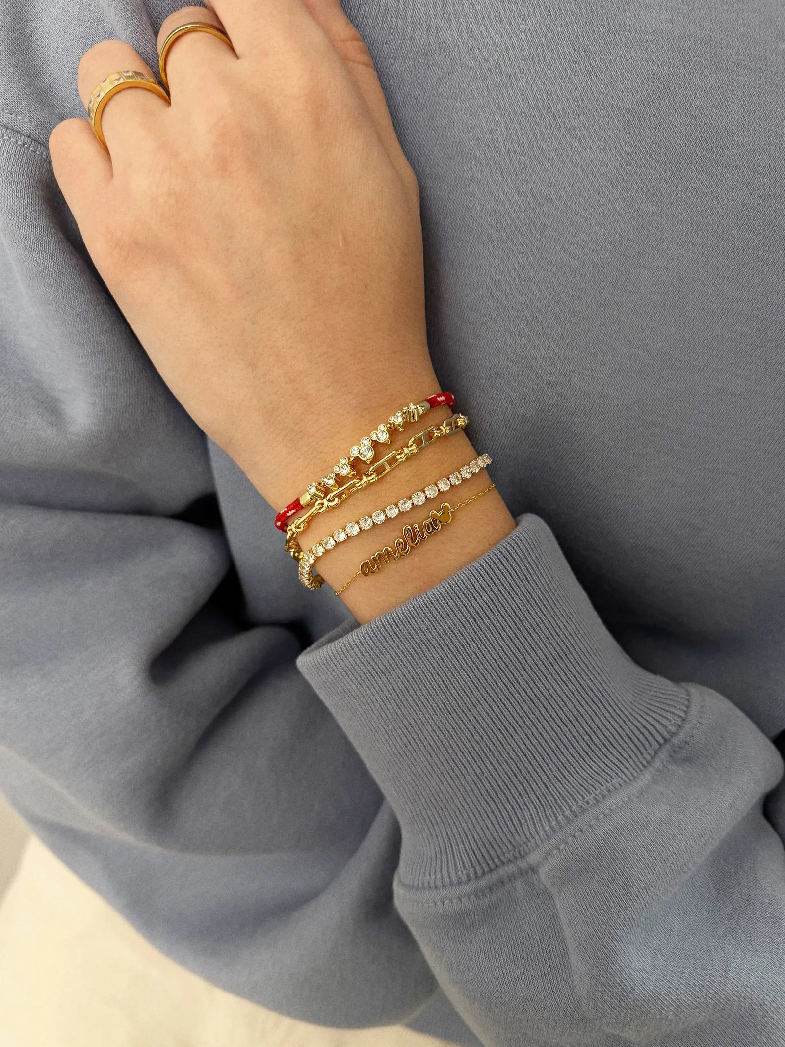 Disney Mickey Mouse Layered Bracelet - Gold/Red sold by BaubleBar product image thumbnail 2