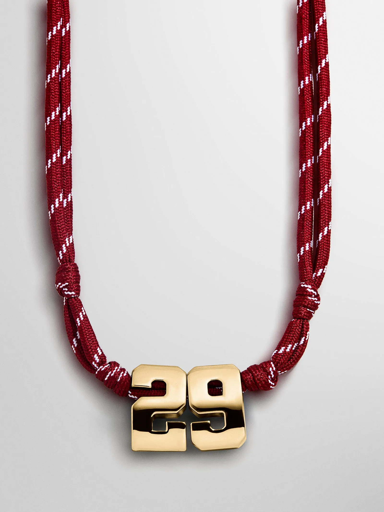 Knotty Varsity Custom Necklace - Maroon Double Digit sold by BaubleBar product image thumbnail 3