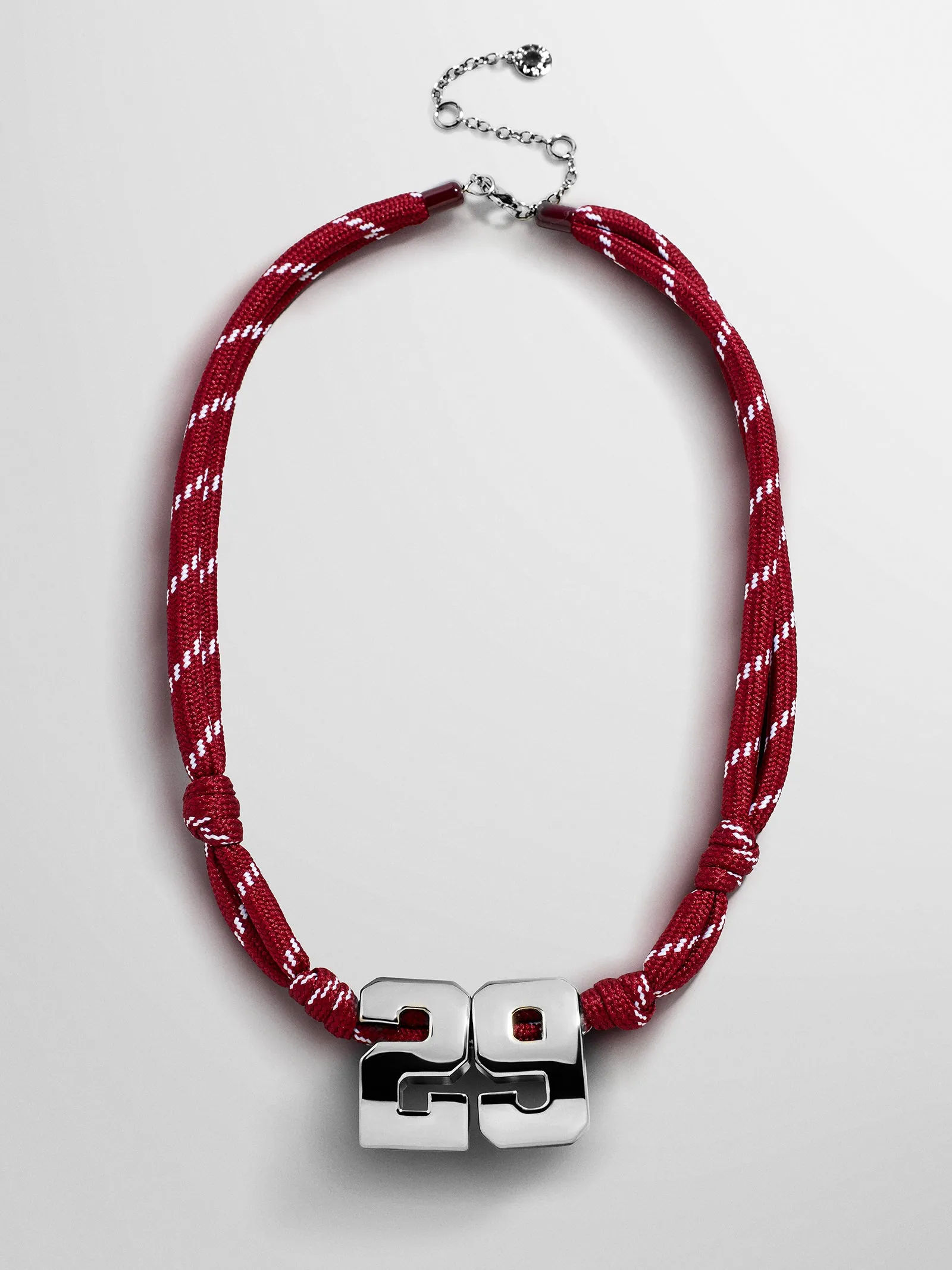 Knotty Varsity Custom Necklace - Maroon Double Digit sold by BaubleBar product image thumbnail 4