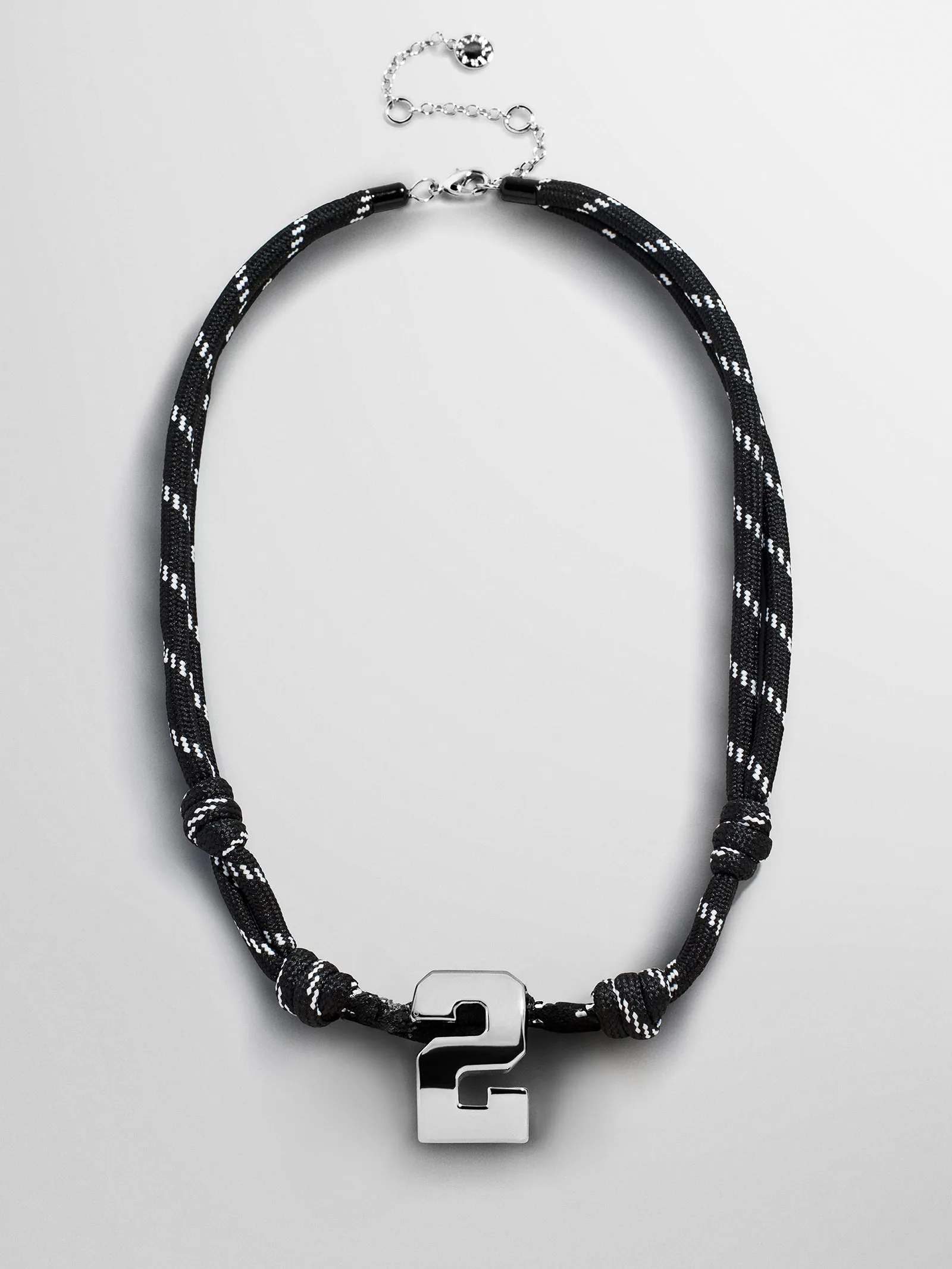 Knotty Varsity Custom Necklace - Onyx Single Digit sold by BaubleBar product image thumbnail 4