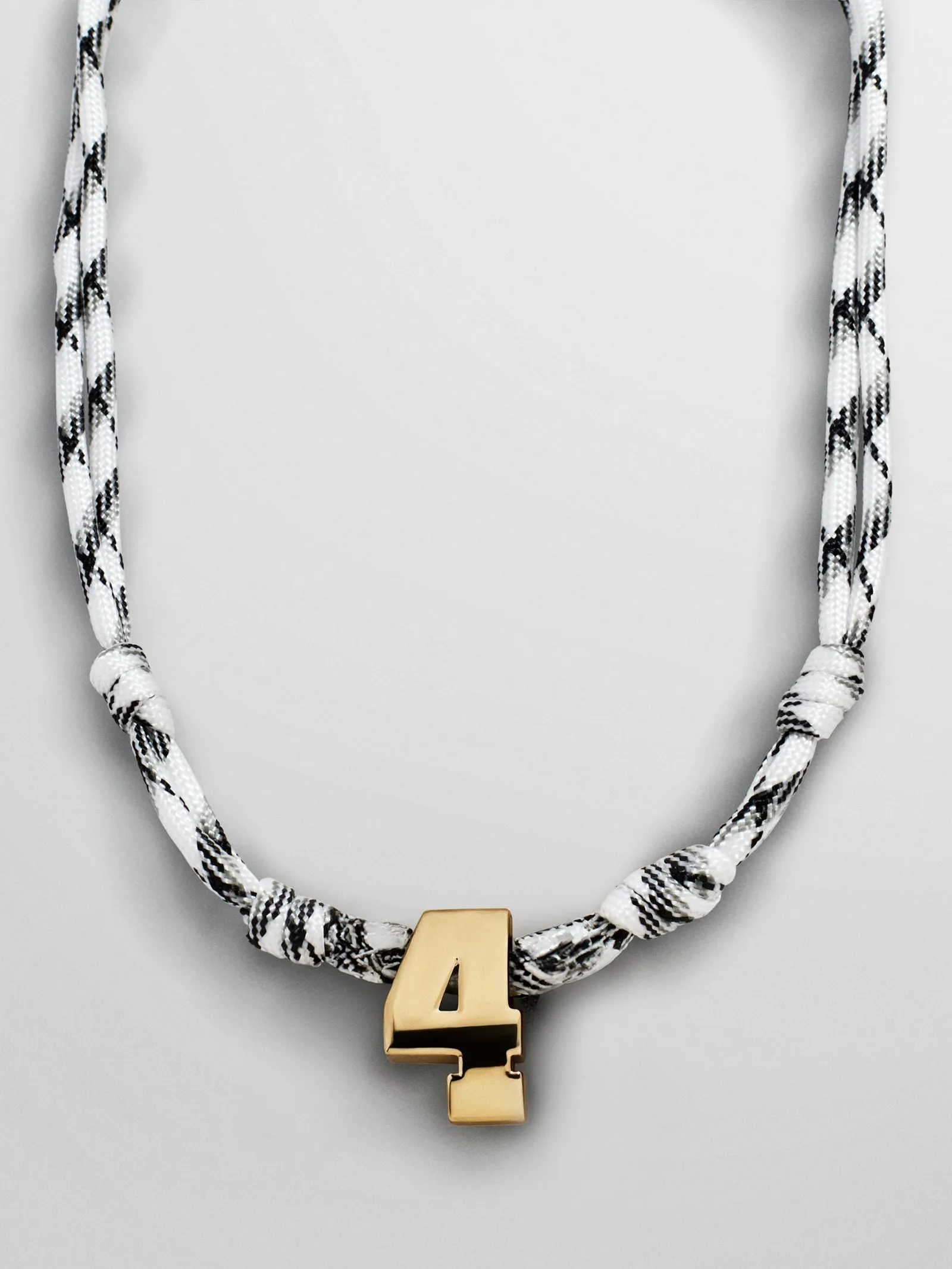 Knotty Varsity Custom Necklace - White/Onyx Single Digit sold by BaubleBar product image thumbnail 3