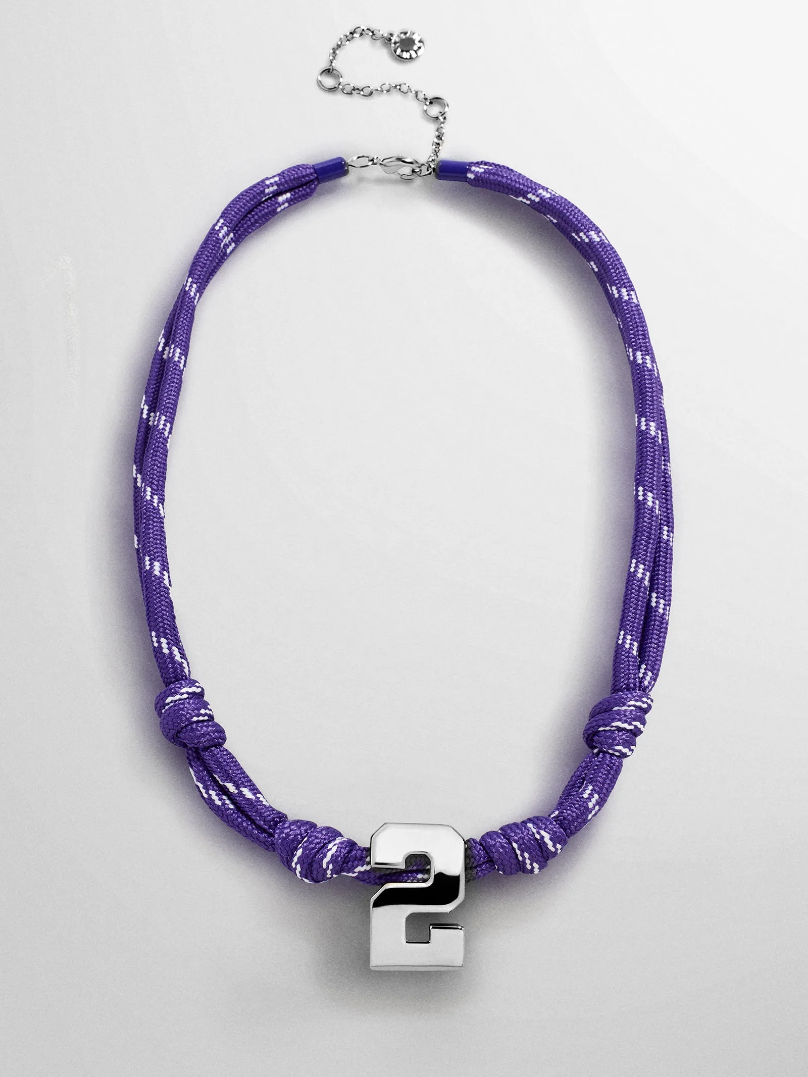 Knotty Varsity Custom Necklace - Purple Single Digit sold by BaubleBar product image thumbnail 4