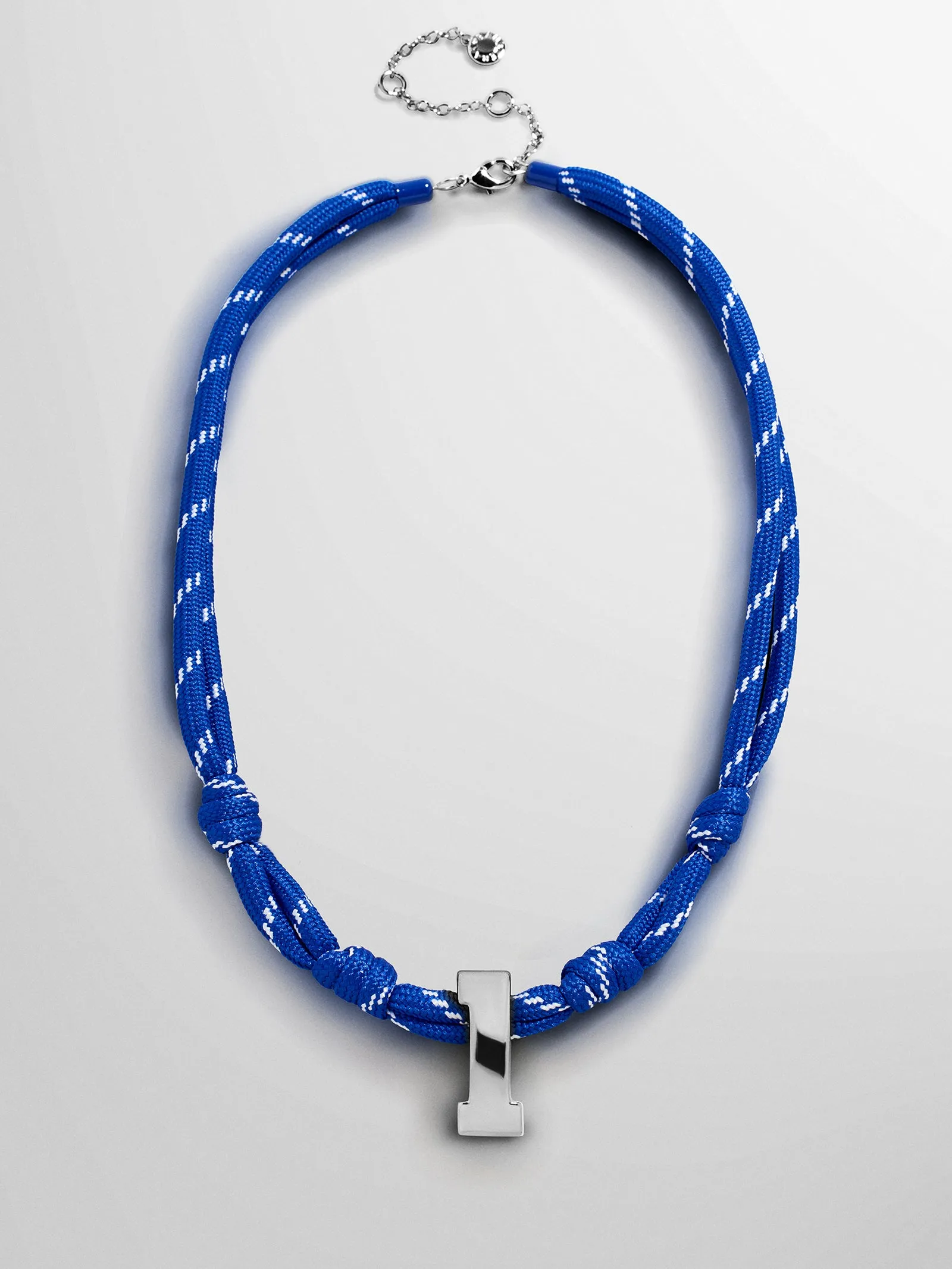 Knotty Varsity Custom Necklace - Royal Blue Single Digit sold by BaubleBar product image thumbnail 4