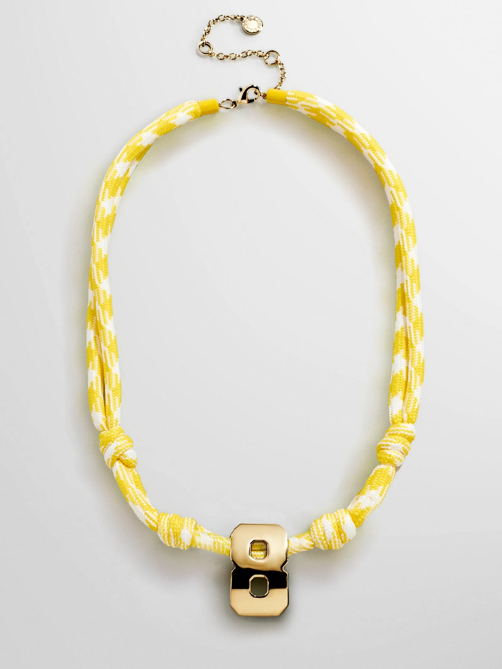 Knotty Varsity Custom Necklace - Bright Yellow Single Digit sold by BaubleBar