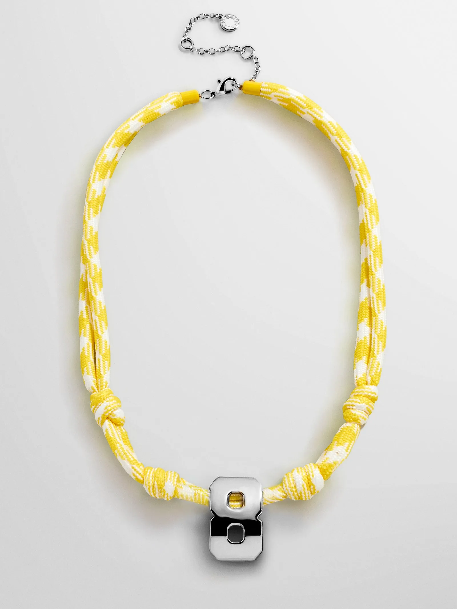 Knotty Varsity Custom Necklace - Bright Yellow Single Digit sold by BaubleBar product image thumbnail 4