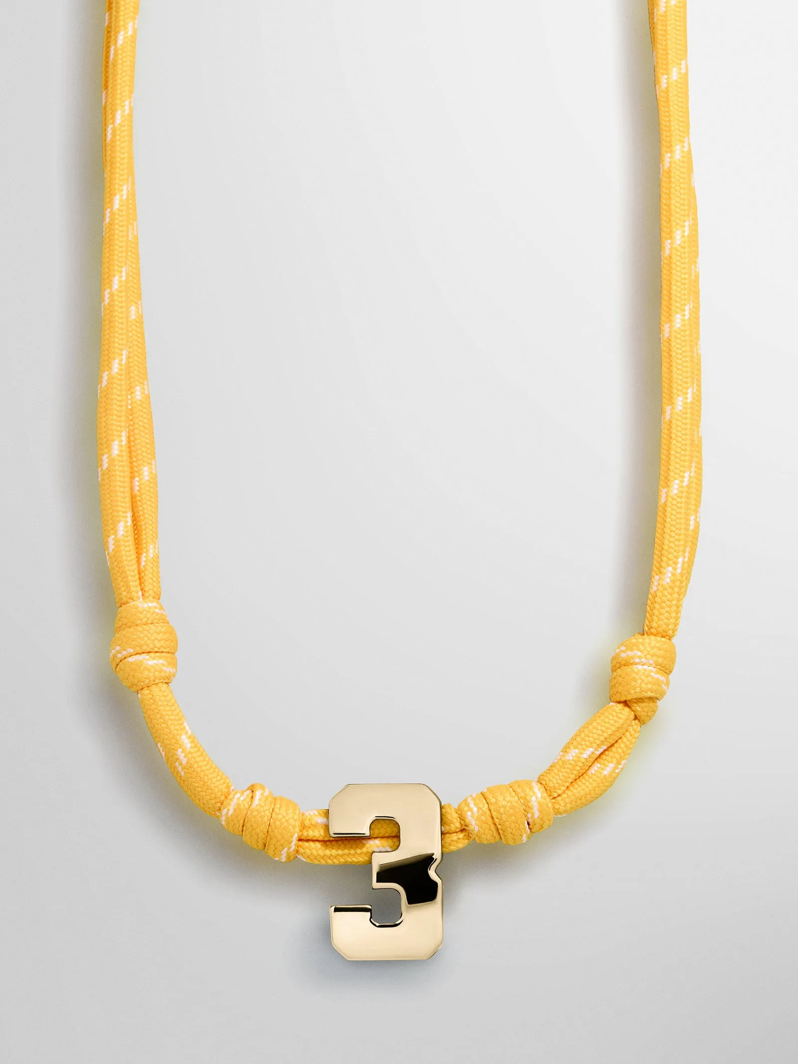 Knotty Varsity Custom Necklace - Marigold Single Digit sold by BaubleBar product image thumbnail 3