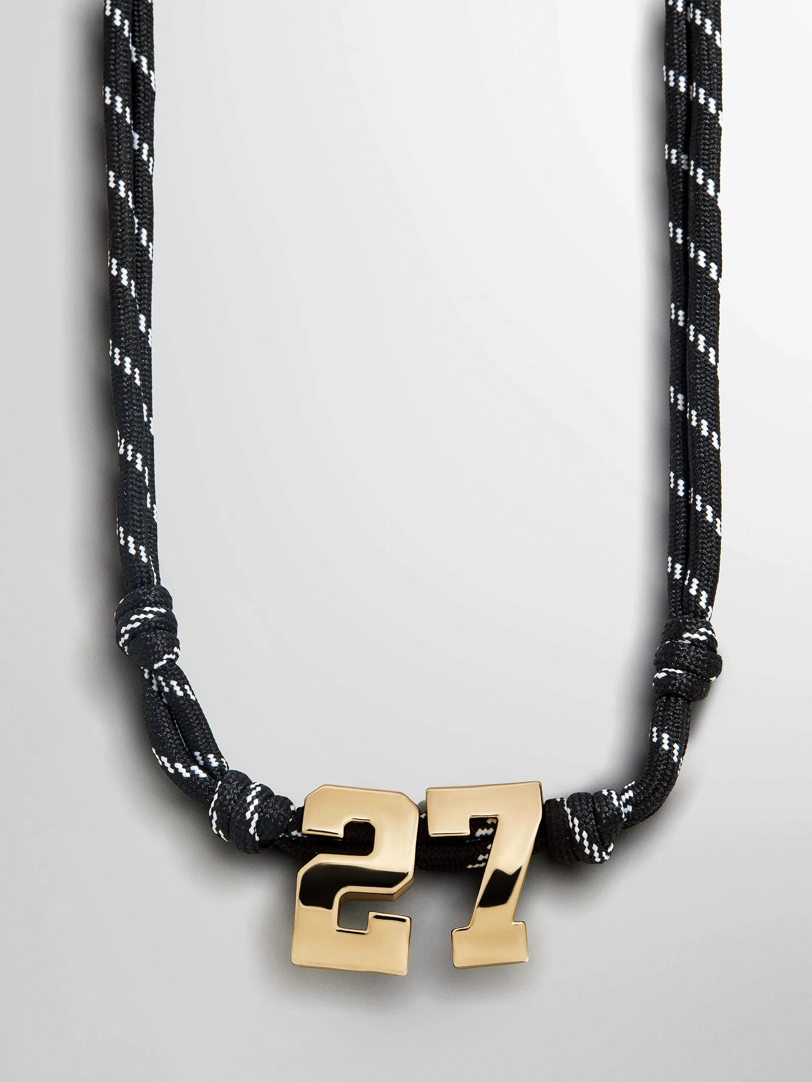 Knotty Varsity Custom Necklace - Onyx Double Digit sold by BaubleBar product image thumbnail 3