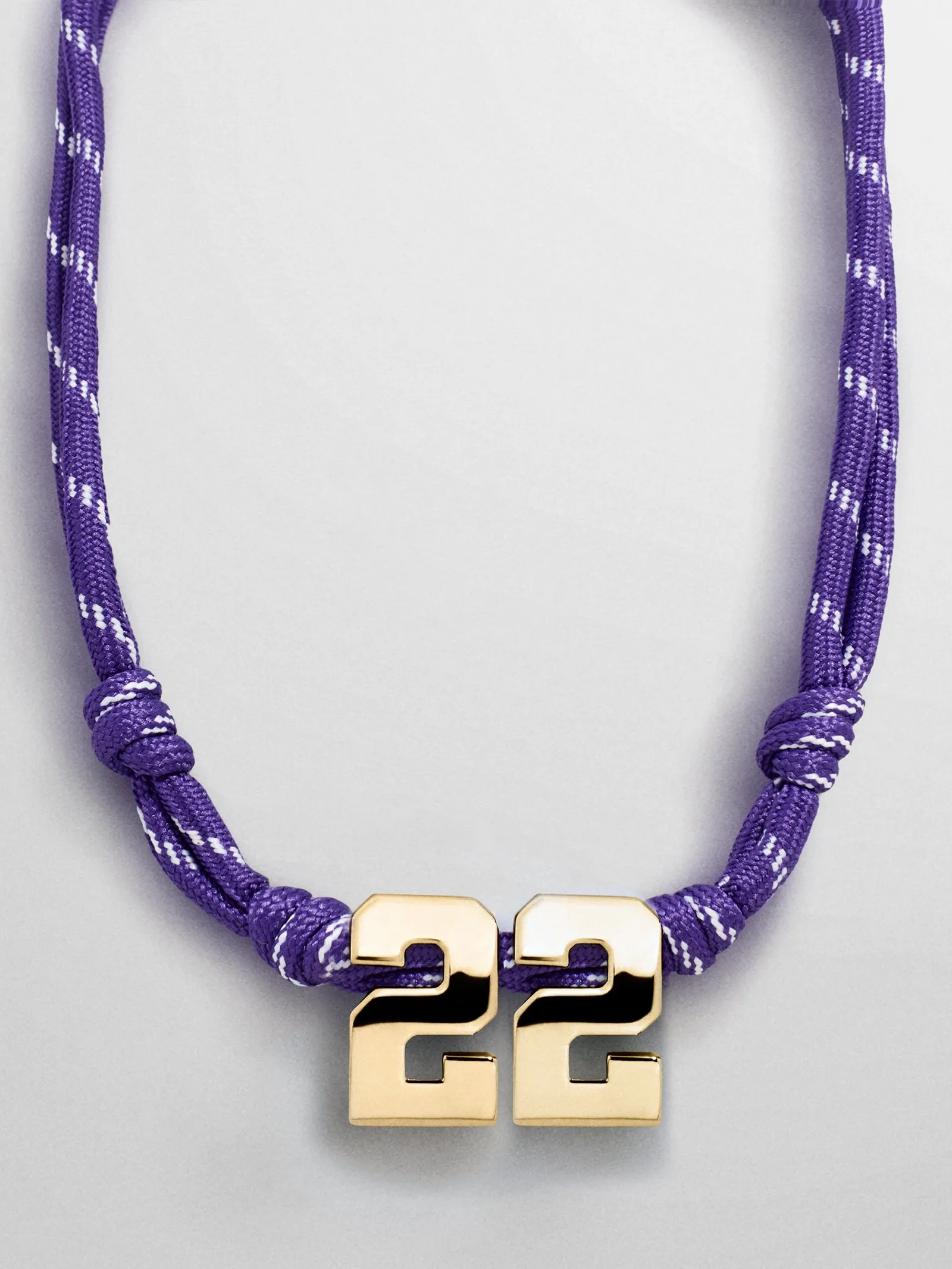 Knotty Varsity Custom Necklace - Purple Double Digit sold by BaubleBar product image thumbnail 3