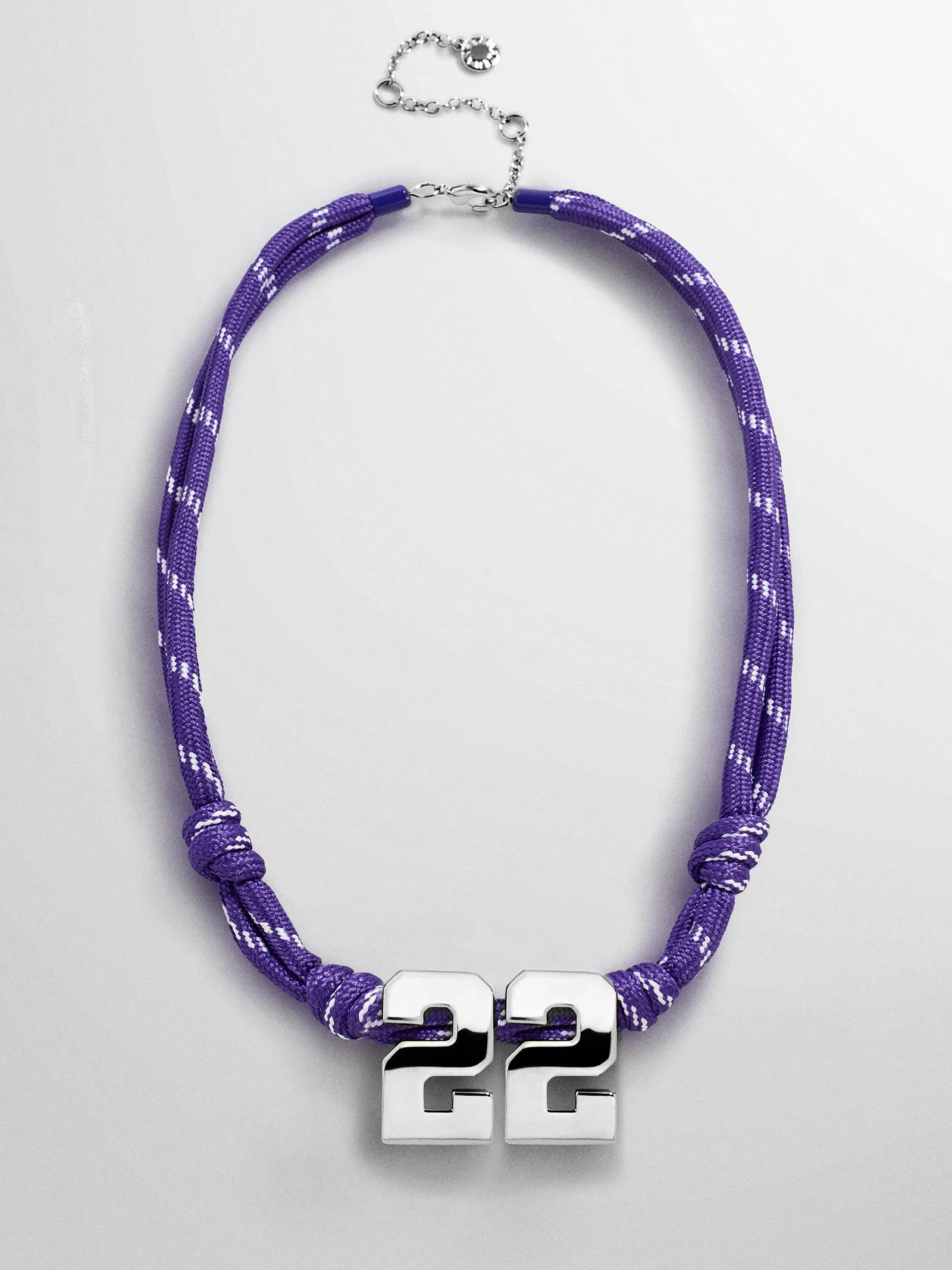Knotty Varsity Custom Necklace - Purple Double Digit sold by BaubleBar product image thumbnail 4