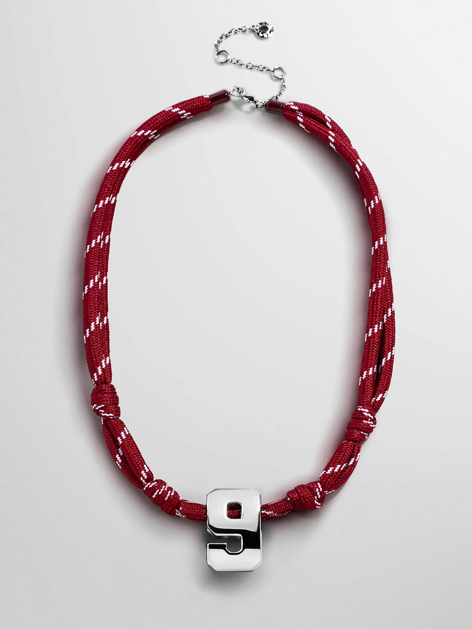 Knotty Varsity Custom Necklace - Maroon Single Digit sold by BaubleBar product image thumbnail 4