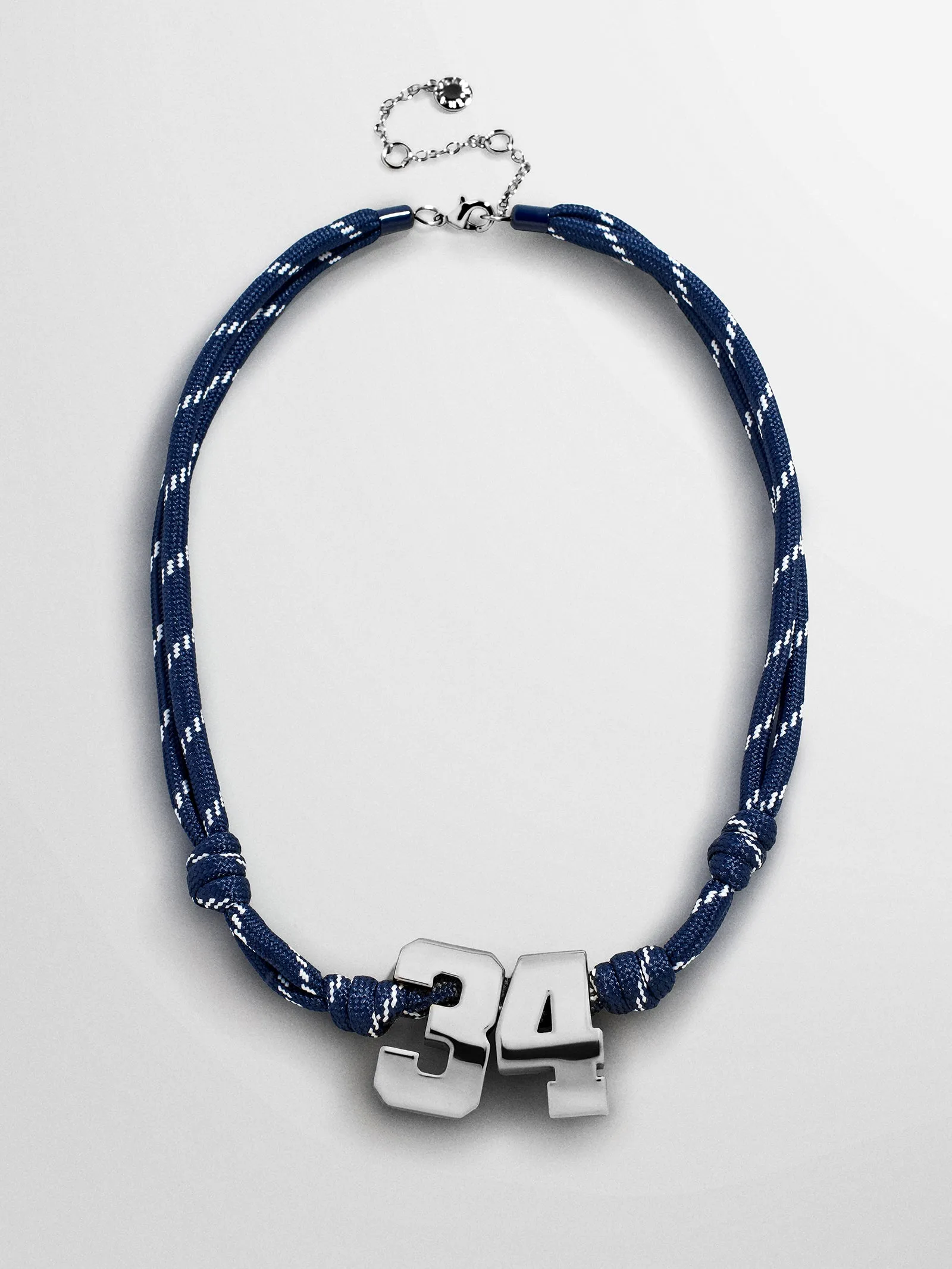 Knotty Varsity Custom Necklace - Navy Double Digit sold by BaubleBar product image thumbnail 4