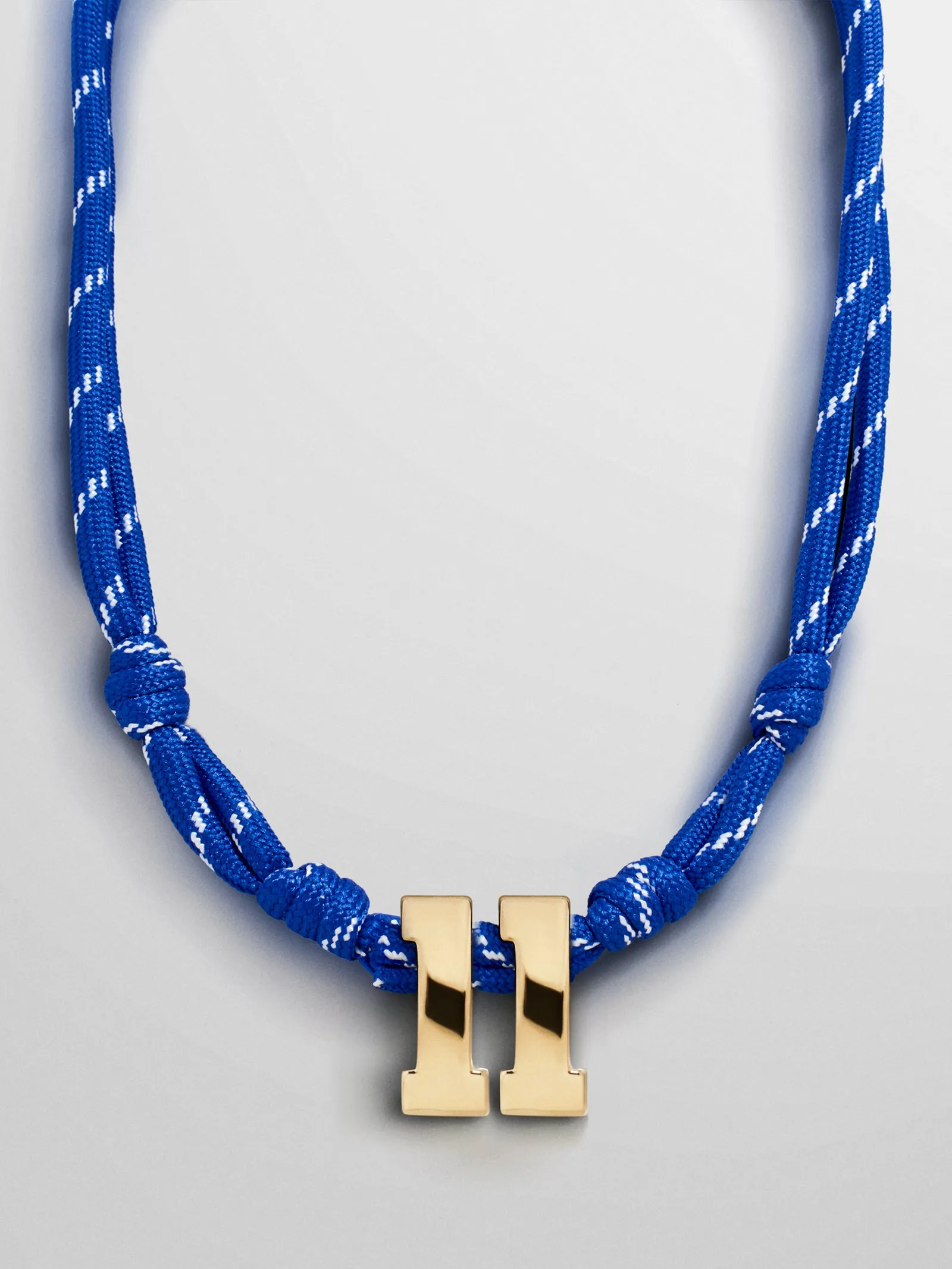 Knotty Varsity Custom Necklace - Royal Blue Double Digit sold by BaubleBar product image thumbnail 3