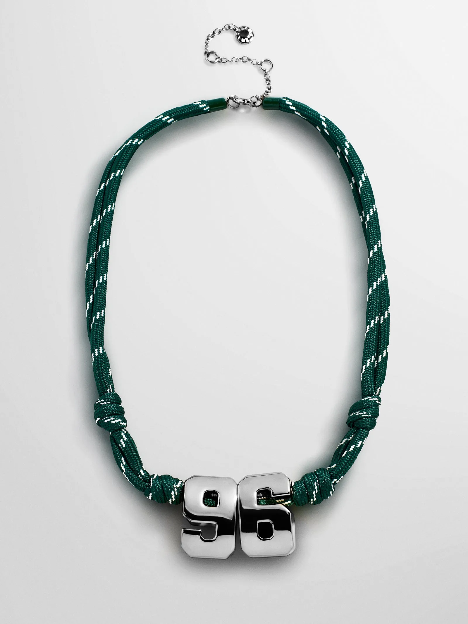 Knotty Varsity Custom Necklace - Dark Green Double Digit sold by BaubleBar product image thumbnail 4