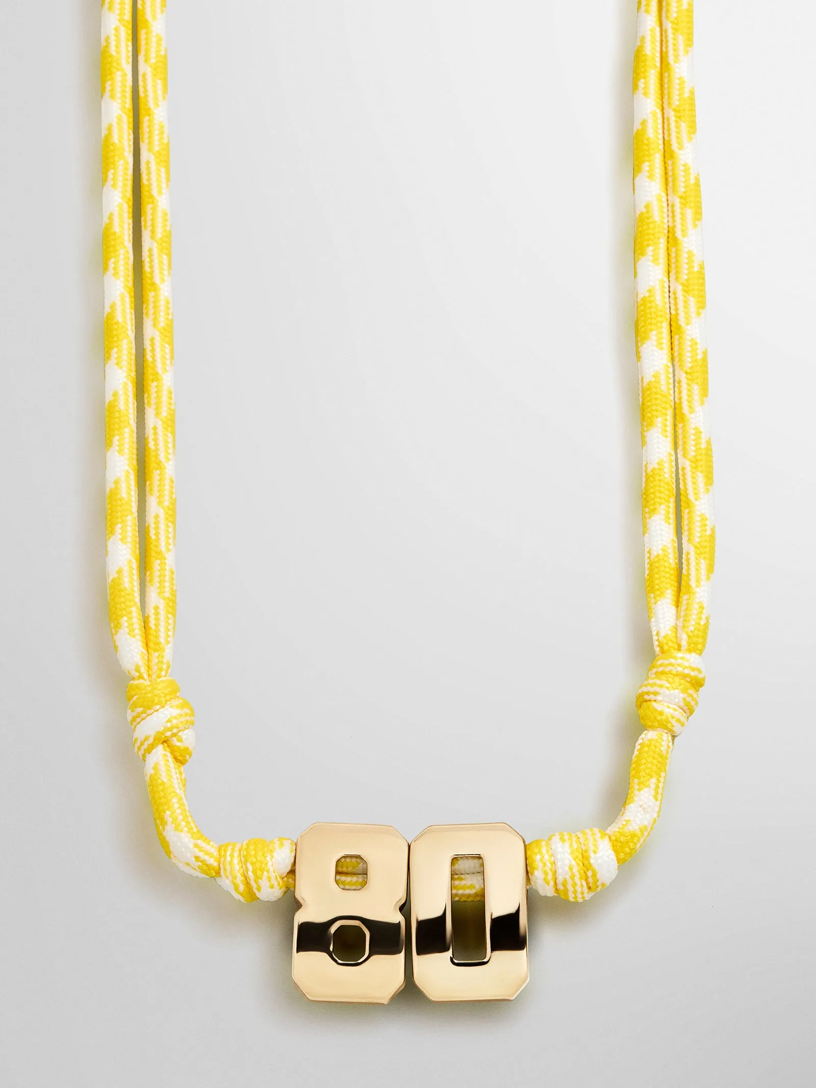 Knotty Varsity Custom Necklace - Bright Yellow Double Digit sold by BaubleBar product image thumbnail 3