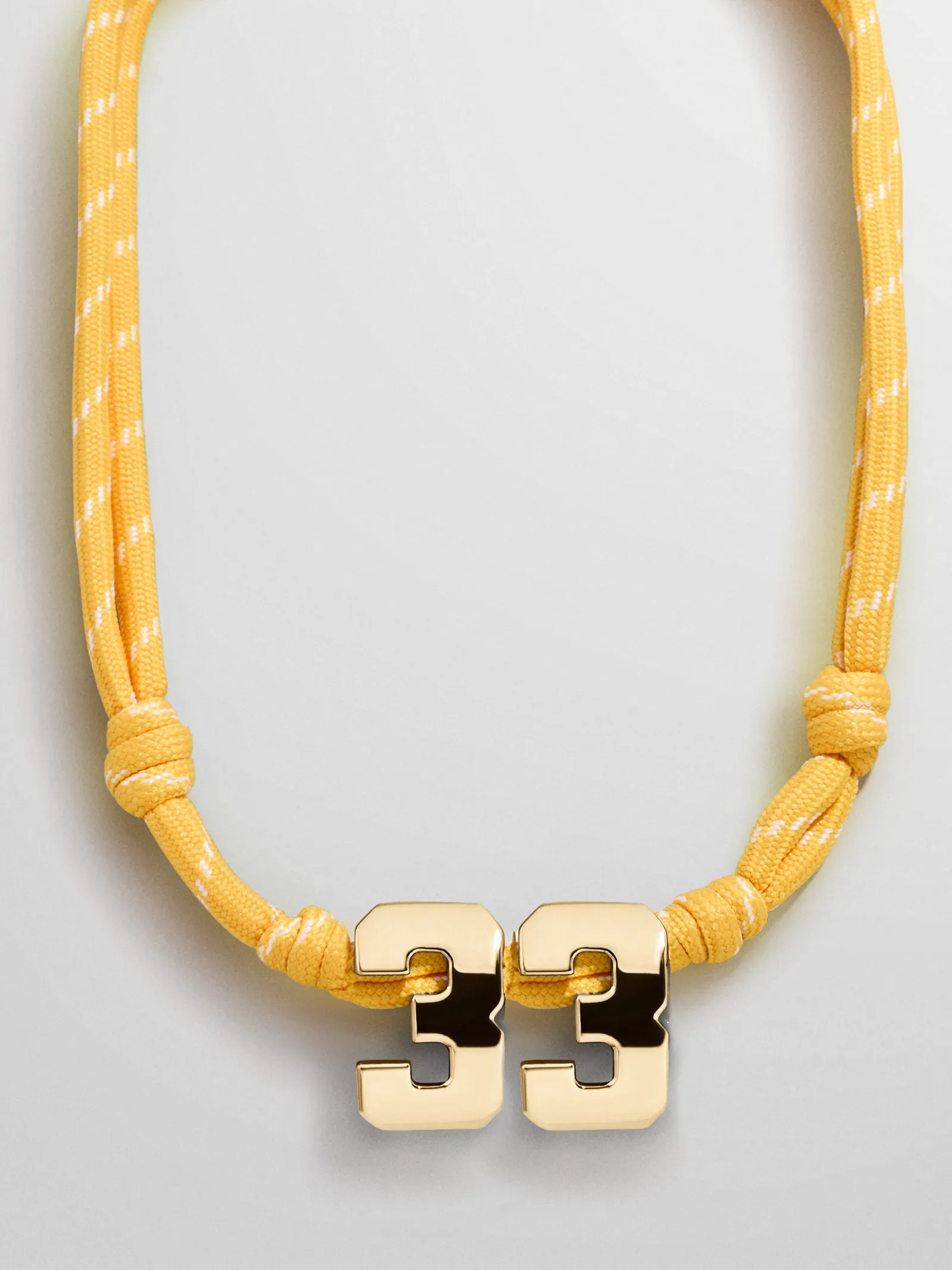 Knotty Varsity Custom Necklace - Marigold Double Digit sold by BaubleBar product image thumbnail 3