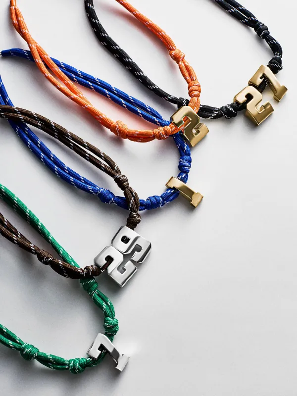 Knotty Varsity Custom Necklace - Navy Single Digit made by BaubleBar