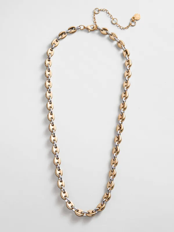 Thalia Mixed Metals Necklace - Gold/Silver made by BaubleBar