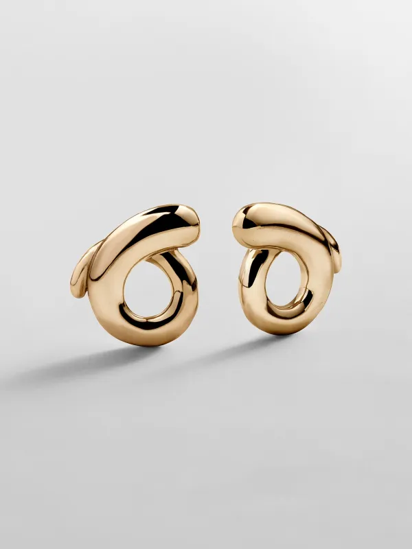 Cassidy Statement Stud Earrings - Gold made by BaubleBar