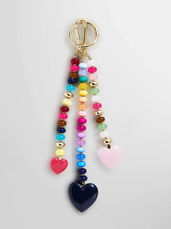 Love Always Heart Bag Charm - Multi made by BaubleBar