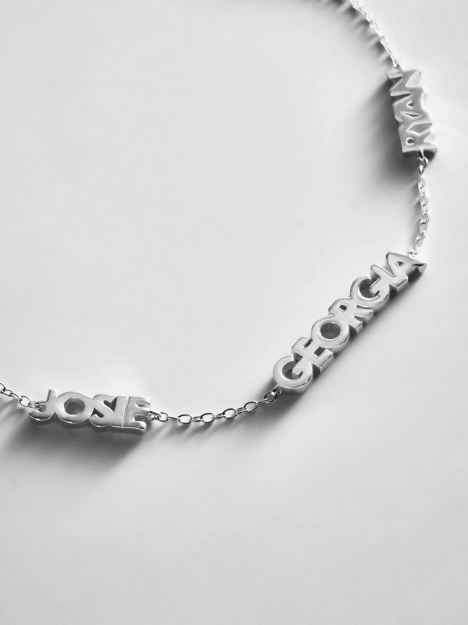 Sterling Silver Custom Block Multi Name Bracelet - 3 Names sold by BaubleBar product image thumbnail 3