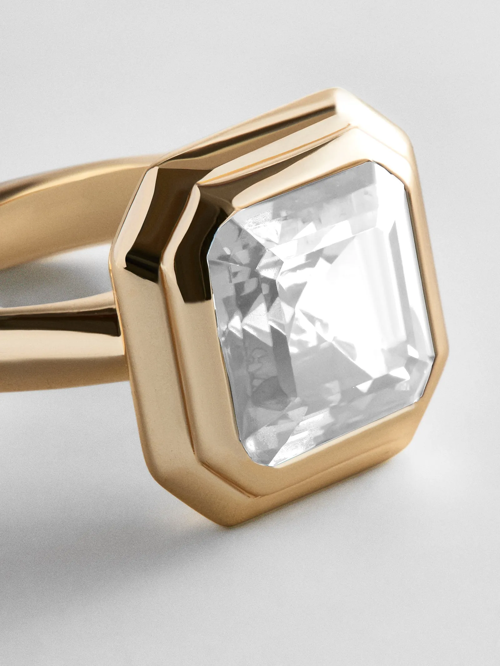 Gold Etched Bezel Custom Birthstone Ring - Crystal sold by BaubleBar product image thumbnail 5