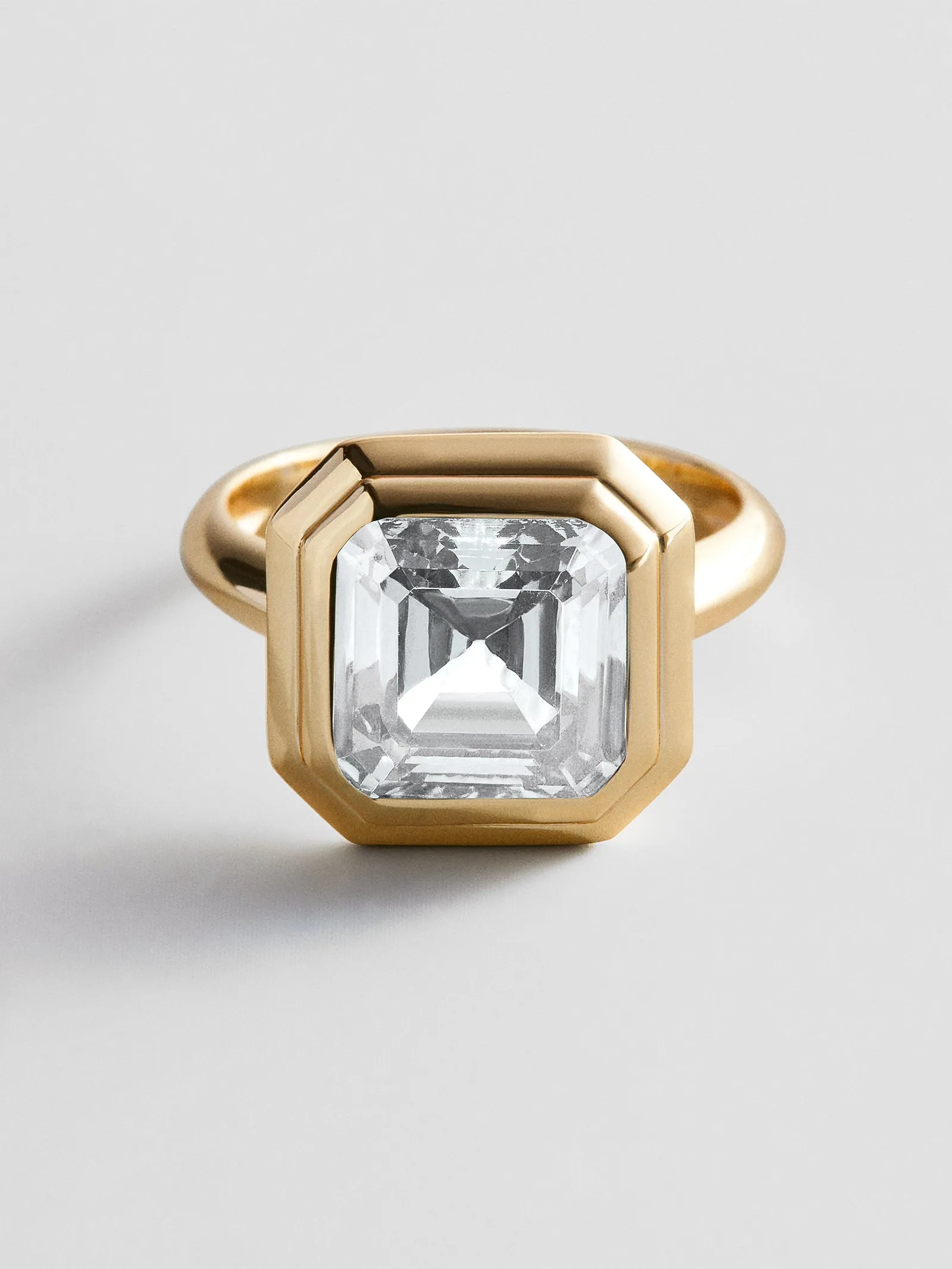 Gold Etched Bezel Custom Birthstone Ring - Crystal sold by BaubleBar product image thumbnail 3