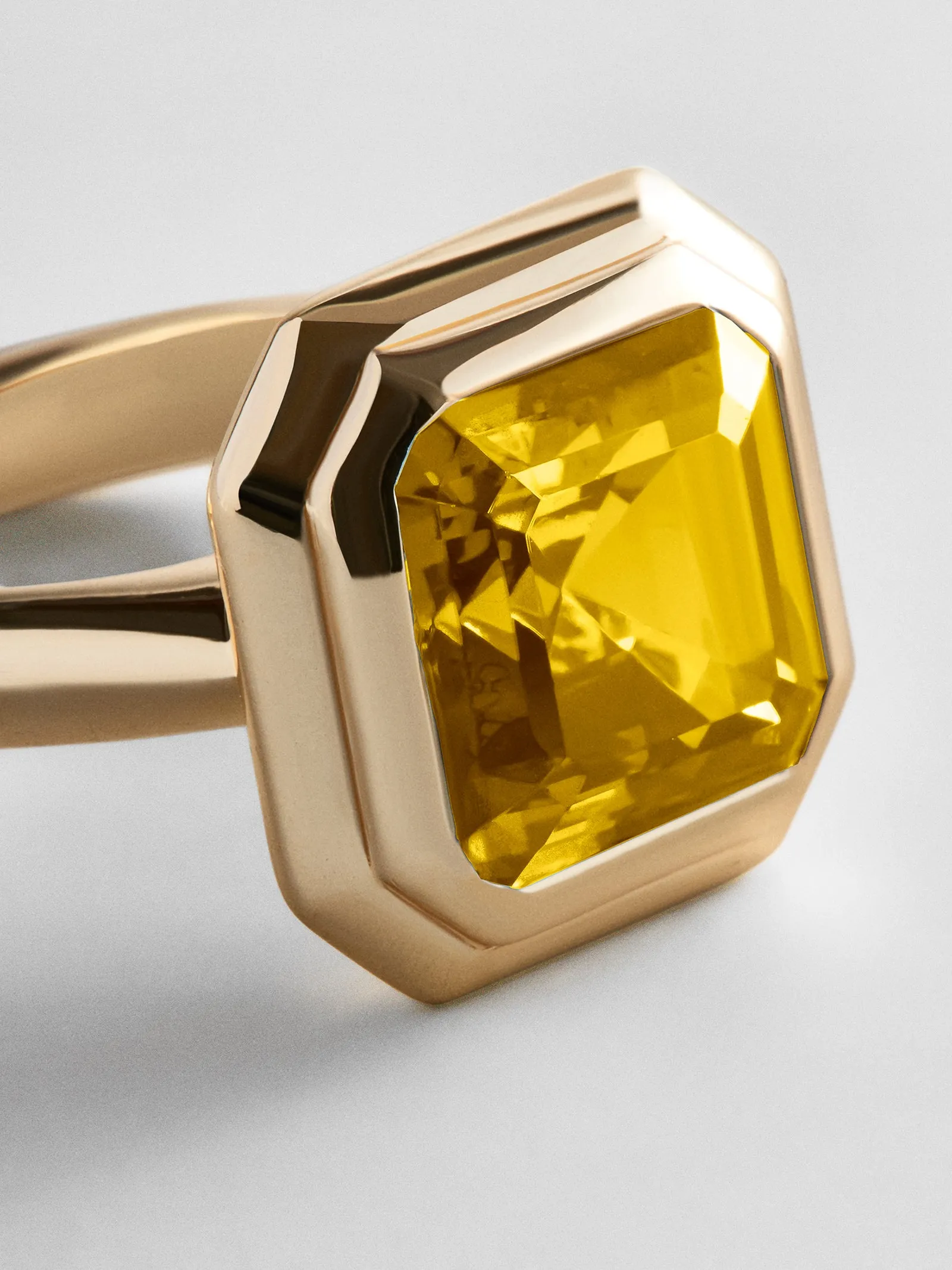 Gold Etched Bezel Custom Birthstone Ring - Topaz sold by BaubleBar product image thumbnail 3