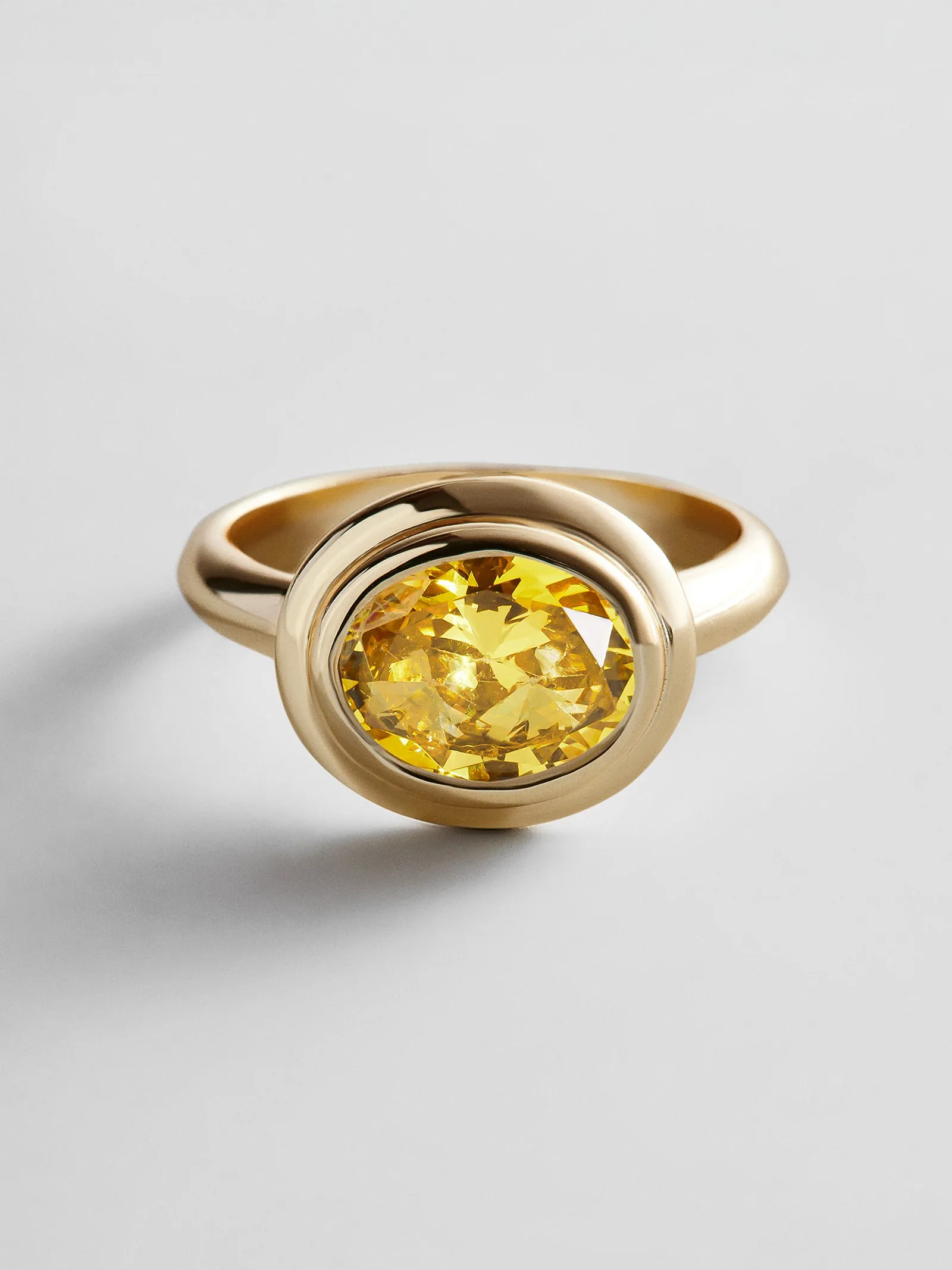 Gold Etched Bezel Custom Birthstone Ring - Topaz sold by BaubleBar product image thumbnail 4