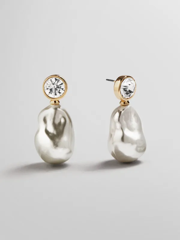 Elizabeth Pearl Earrings - Pearl made by BaubleBar