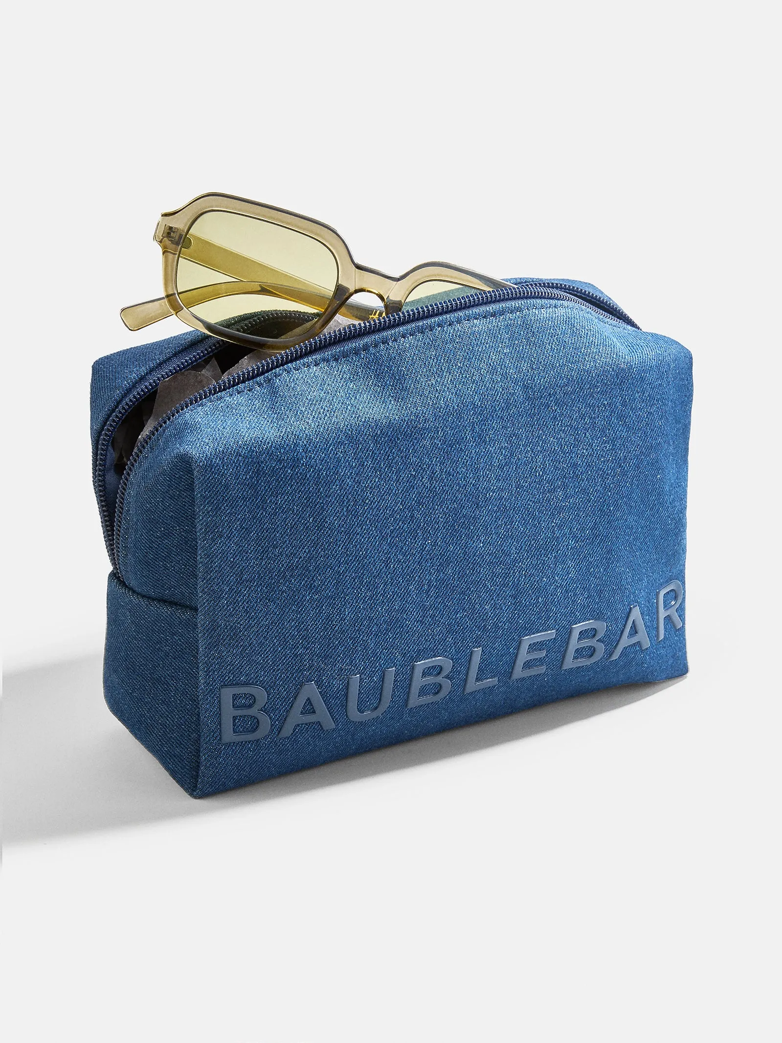 Take It Away Storage Pouch - Dark Denim sold by BaubleBar product image thumbnail 2