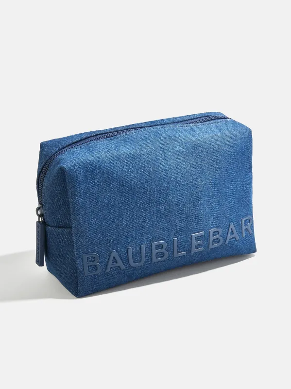 Take It Away Storage Pouch - Dark Denim made by BaubleBar