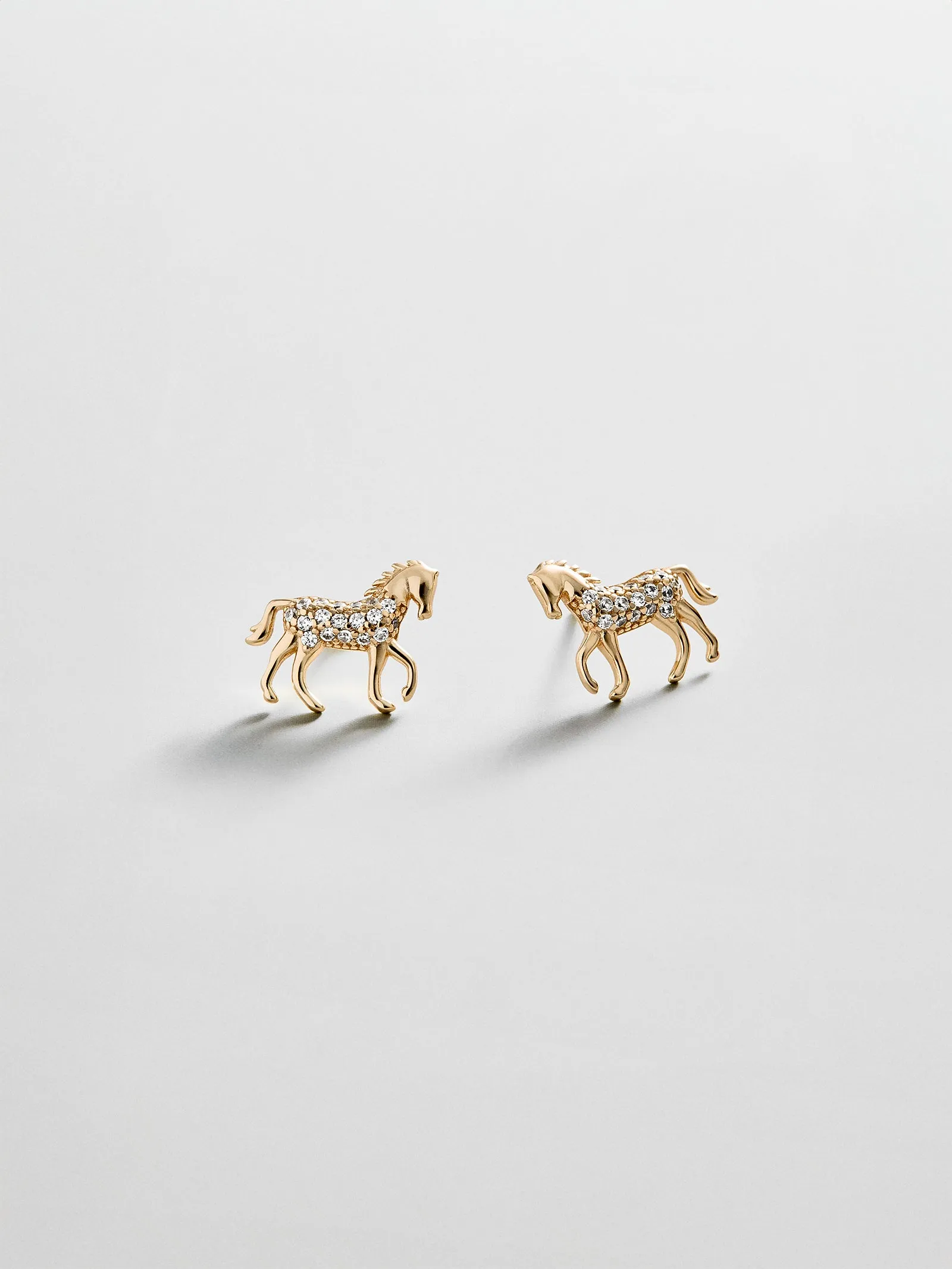 14K Gold Just For Fun Earrings - Horse sold by BaubleBar