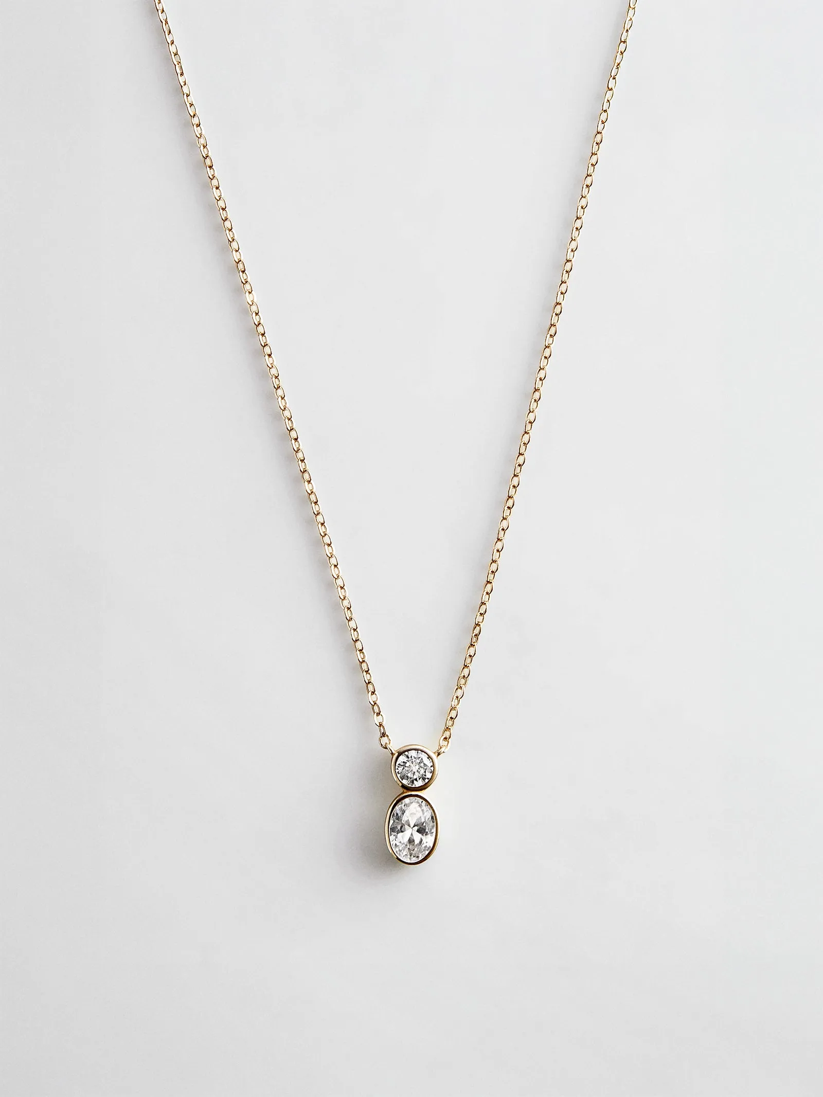 Marysol 14K Gold Necklace - Gold/Pavé sold by BaubleBar product image thumbnail 3