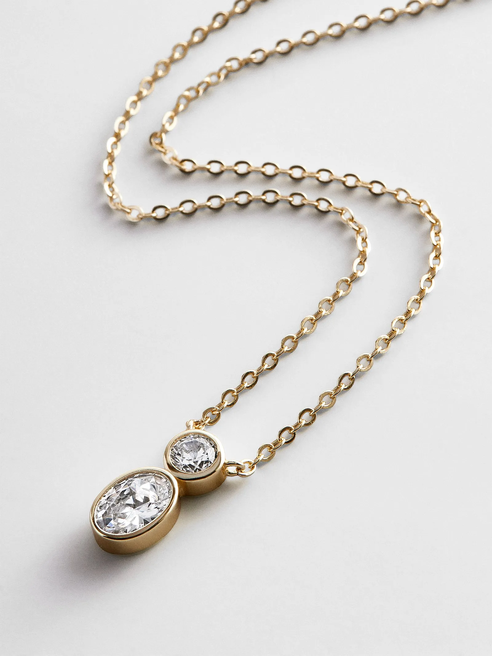 Marysol 14K Gold Necklace - Gold/Pavé sold by BaubleBar