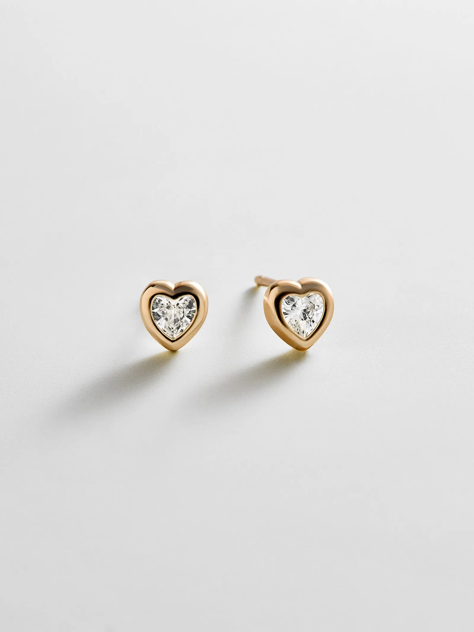 Paloma 14K Gold Heart Earrings - Heart Stone sold by BaubleBar