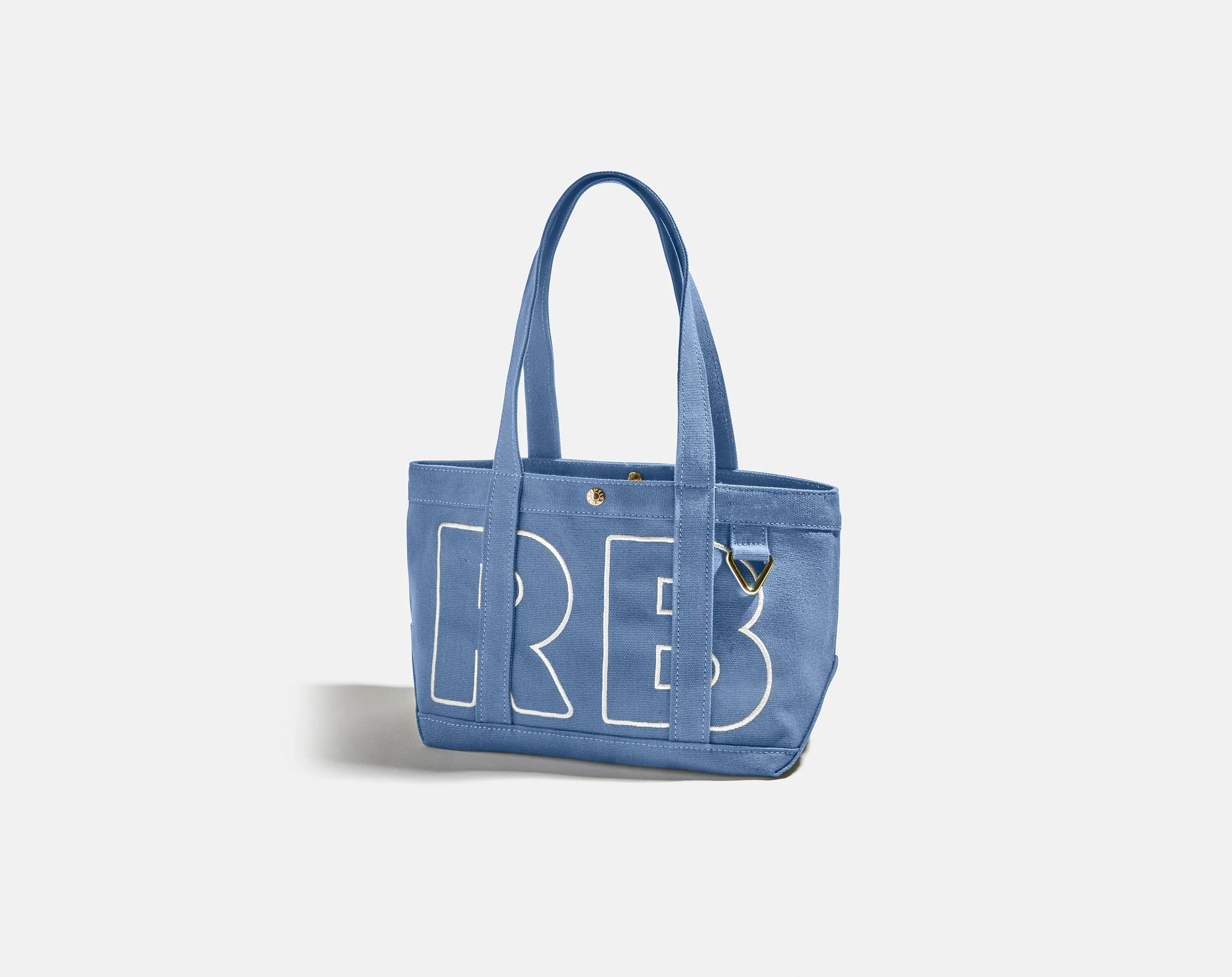 Solid Custom Alpha Tote - Dusty Blue sold by BaubleBar product image thumbnail 3
