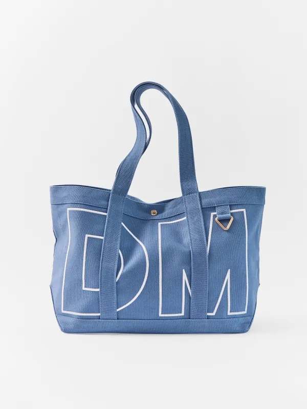 Solid Custom Alpha Tote - Dusty Blue made by BaubleBar