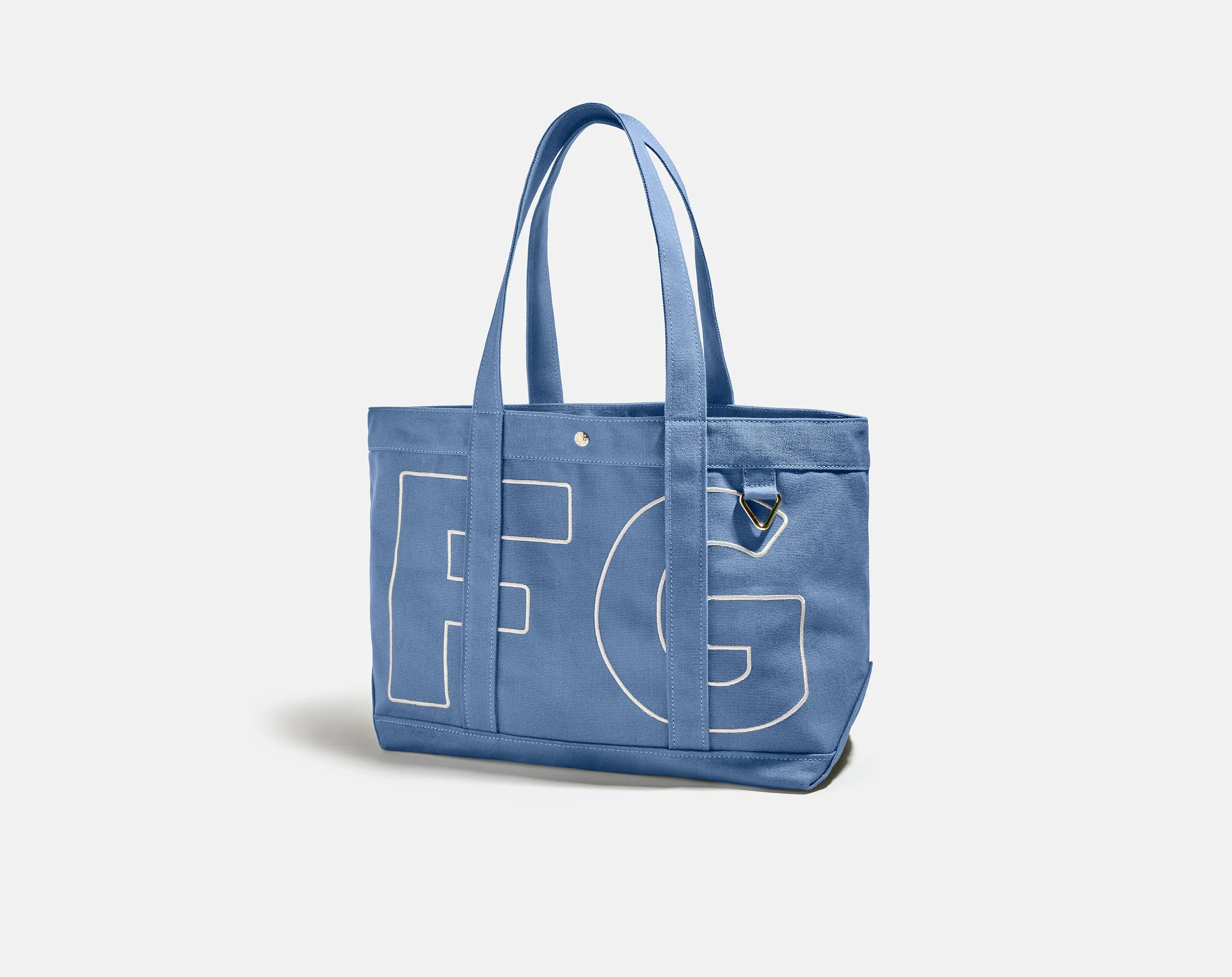 Solid Custom Alpha Tote - Dusty Blue sold by BaubleBar product image thumbnail 5