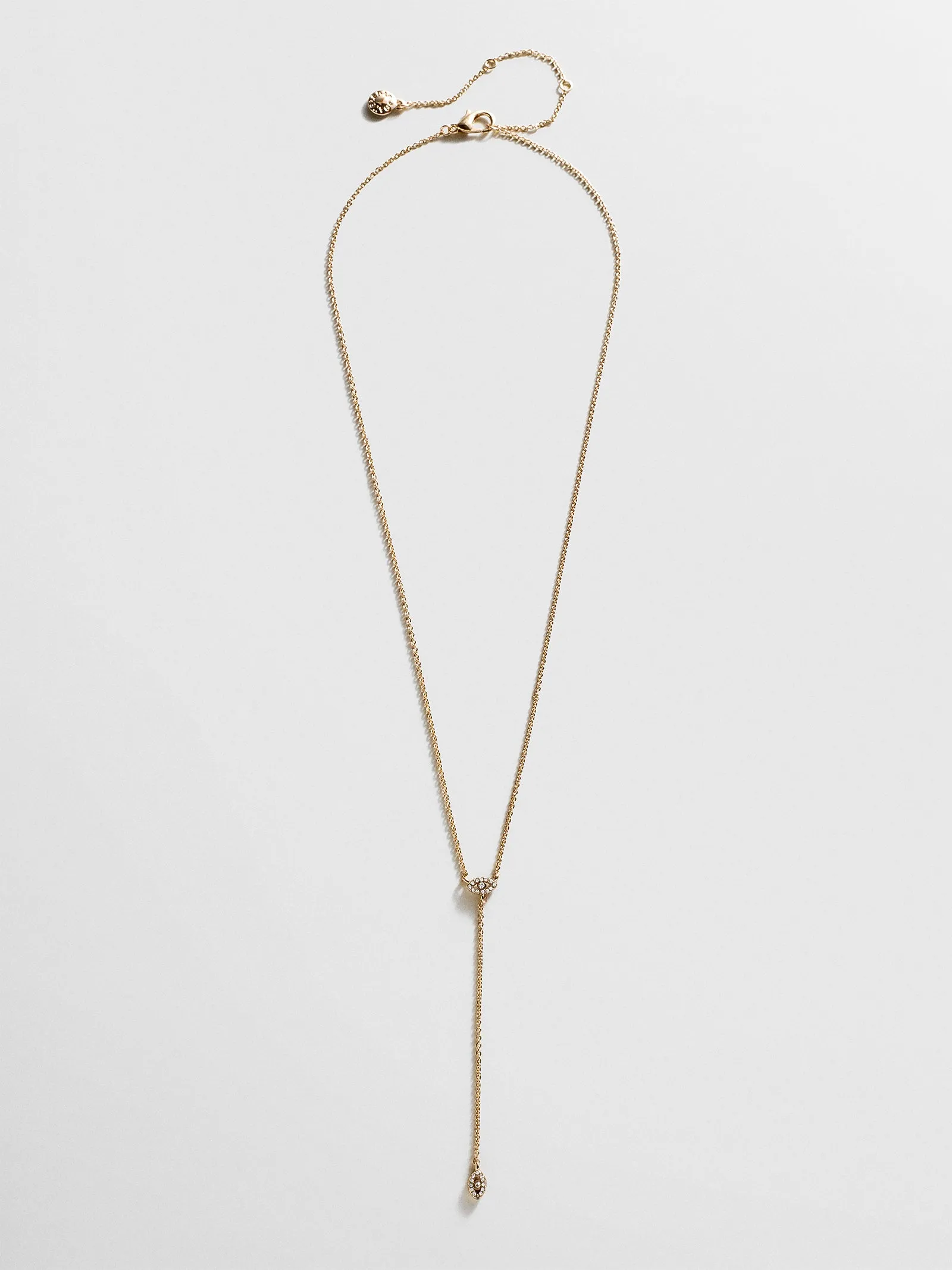 Evil Eye Lariat Necklace - Gold/Pavé sold by BaubleBar product image thumbnail 3