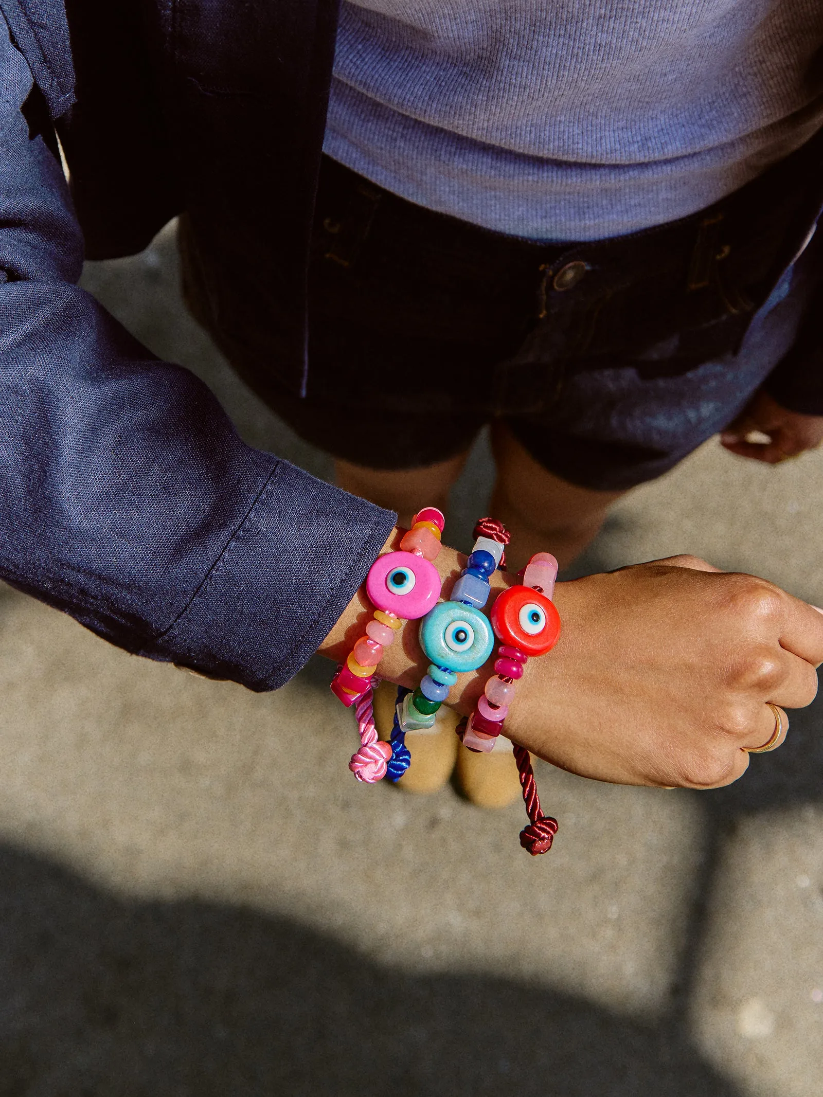Bright Eyed Beaded Bracelet - Pink sold by BaubleBar product image thumbnail 4