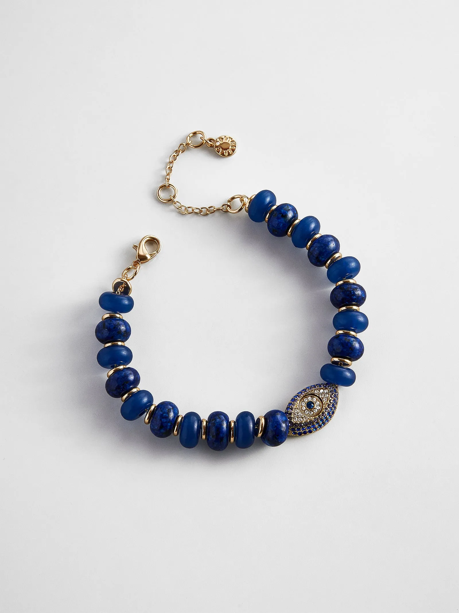 Eye Catcher Evil Eye Semi-Precious Bracelet - Navy sold by BaubleBar product image thumbnail 3